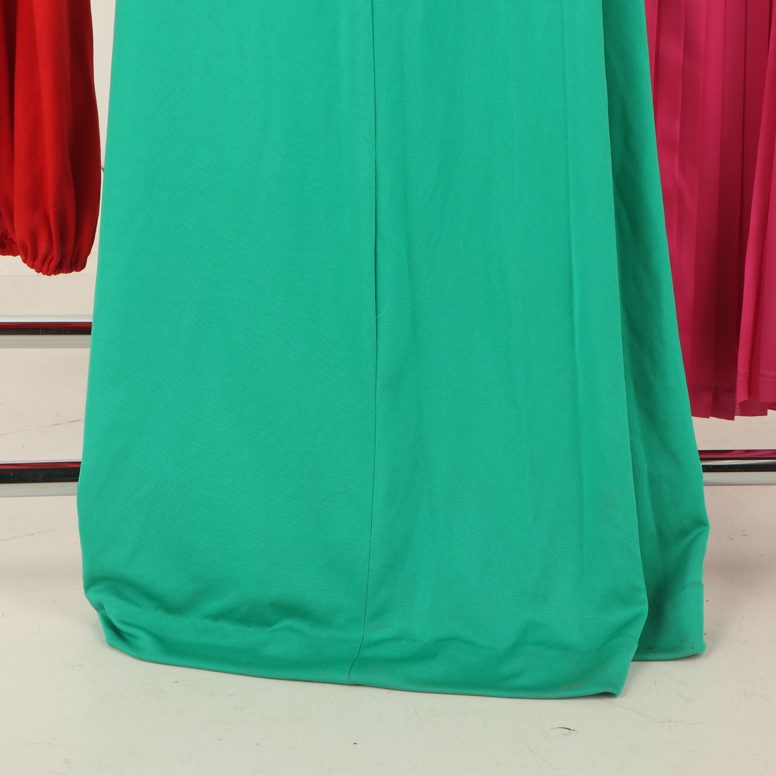 Halston III, Kappi and Other Maxi Dresses and Jumpsuit, 1970s Vintage