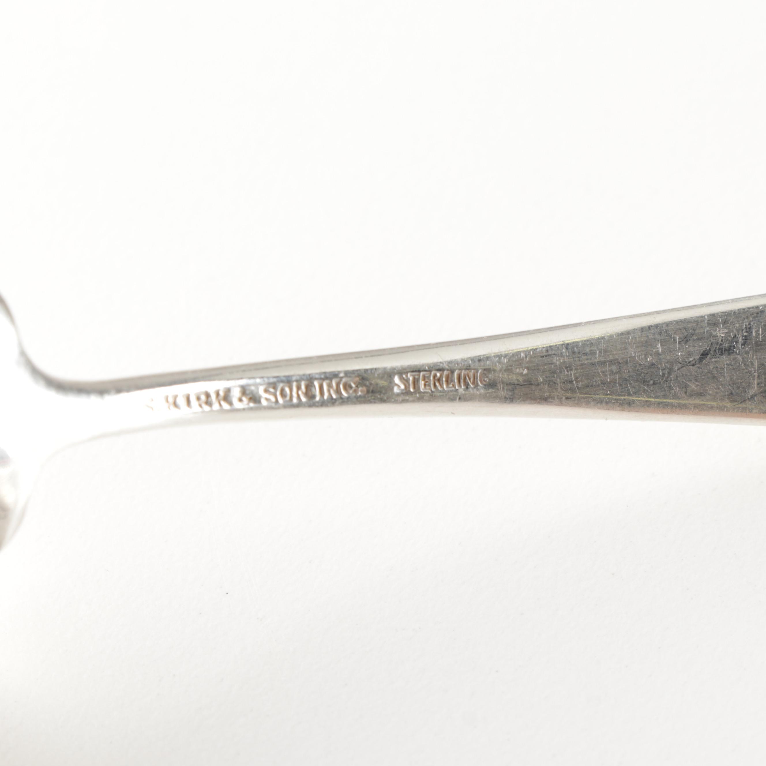 Kirk-Stieff "Repousse" and "Stieff Rose" Sterling Silver Serving Utensils