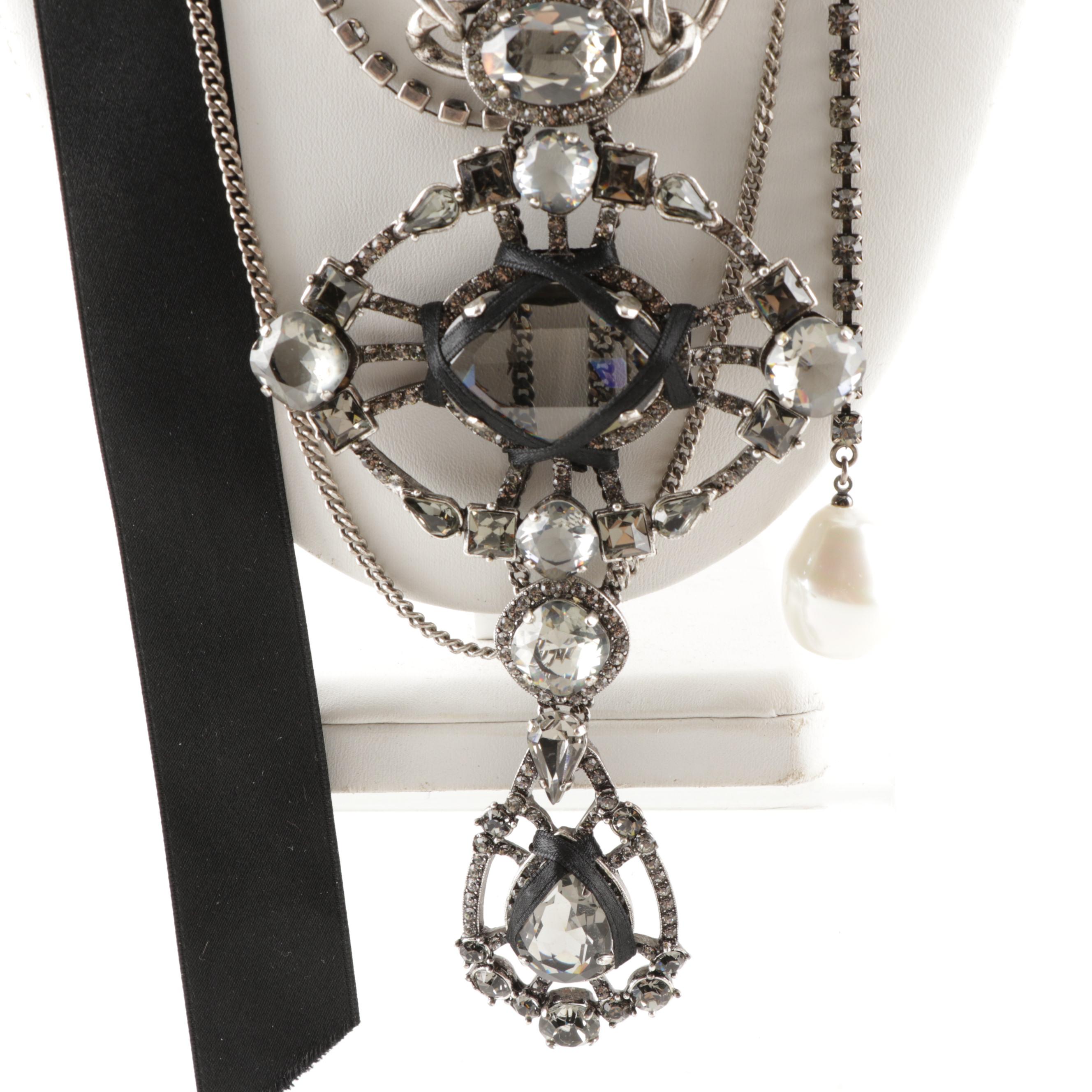 Lanvin Paris Handmade Statement Necklace