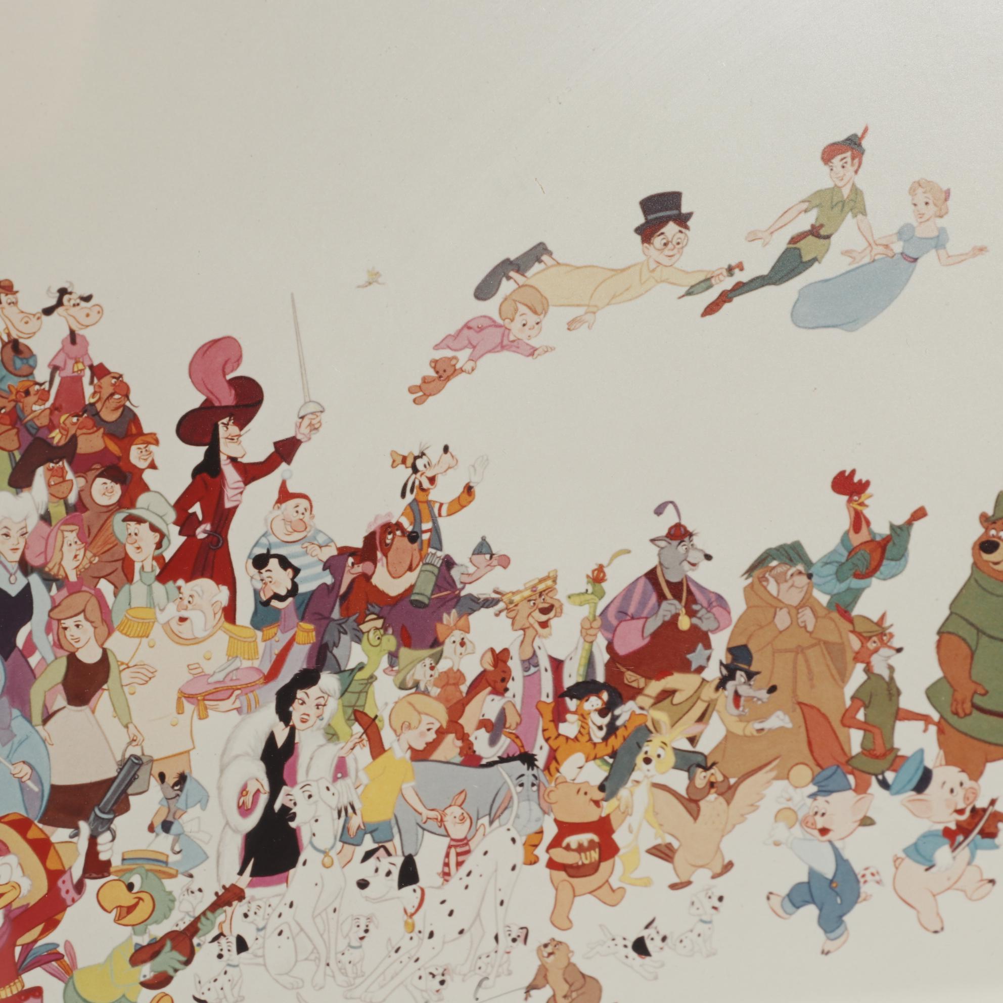 Bill Justice Signed Disney Offset Lithograph "50 Happy Years"