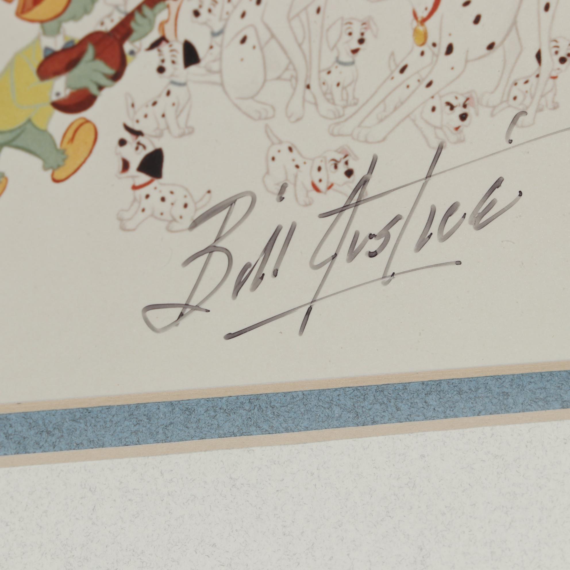 Bill Justice Signed Disney Offset Lithograph "50 Happy Years"