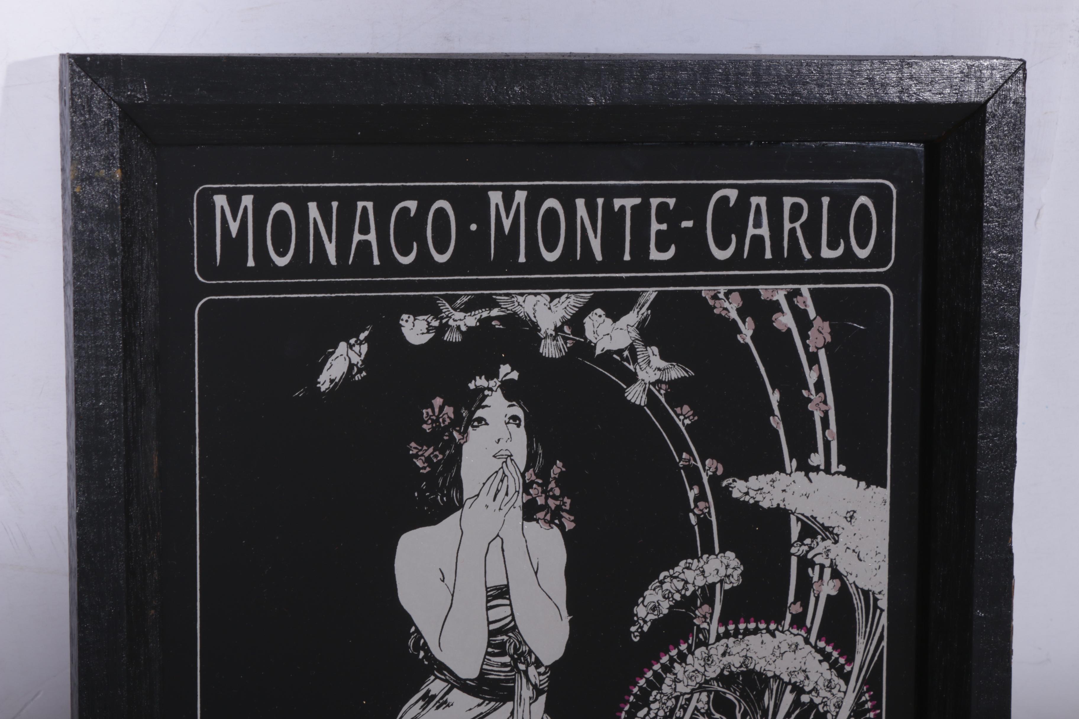 Alphonse Mucha Mid Century Art Nouveau Style Wall Mirror