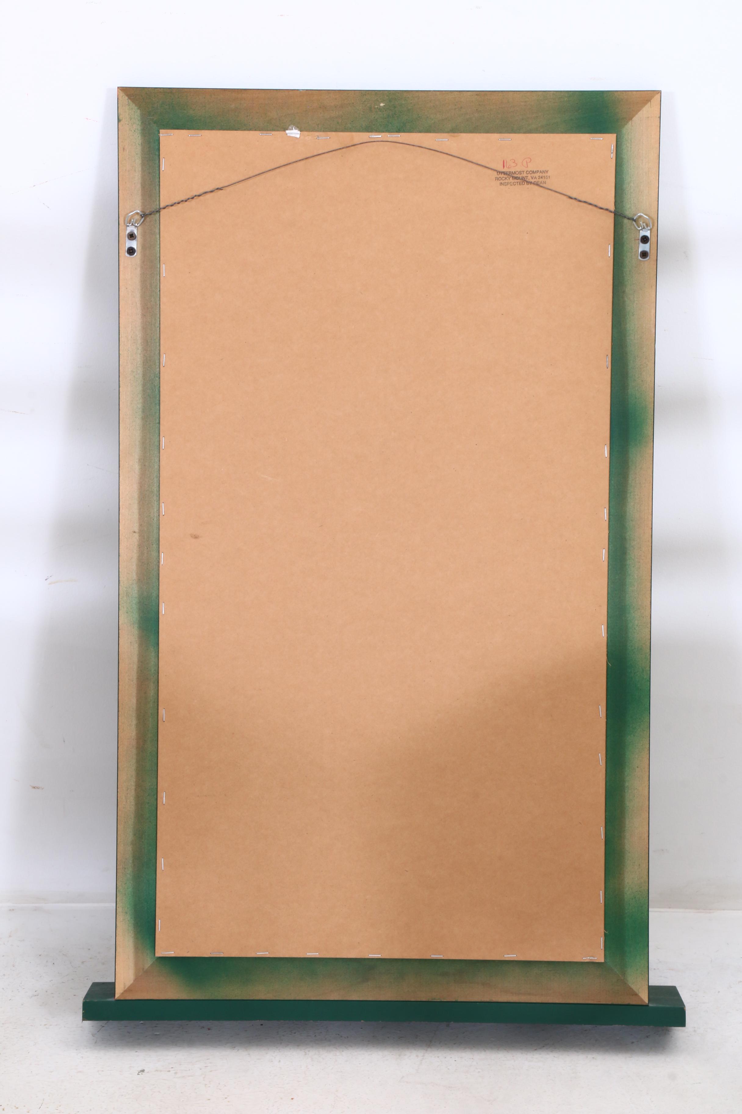 Painted Ladder Back Chairs with Cushions and Decorative Wall Mirror with Shelf