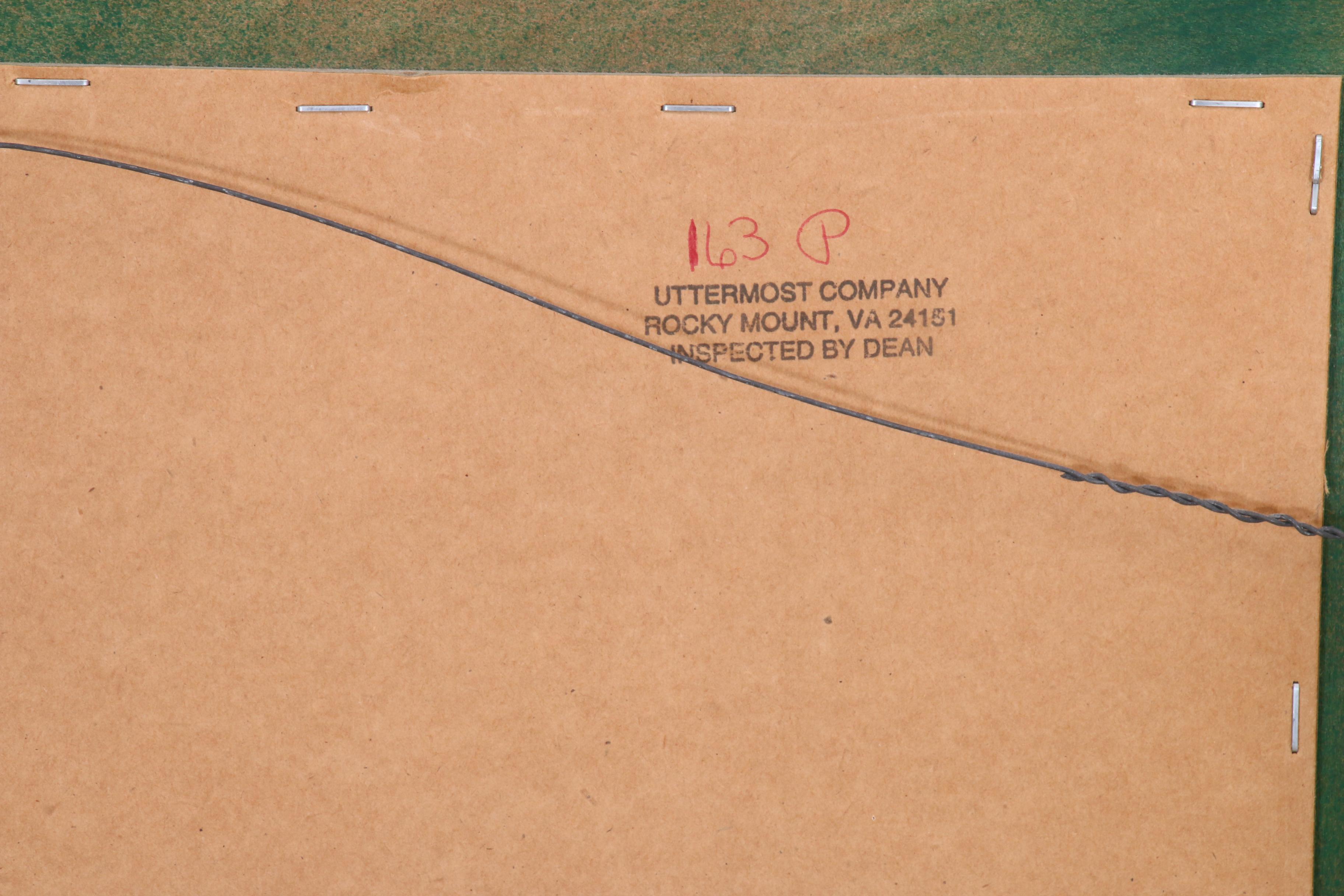 Painted Ladder Back Chairs with Cushions and Decorative Wall Mirror with Shelf