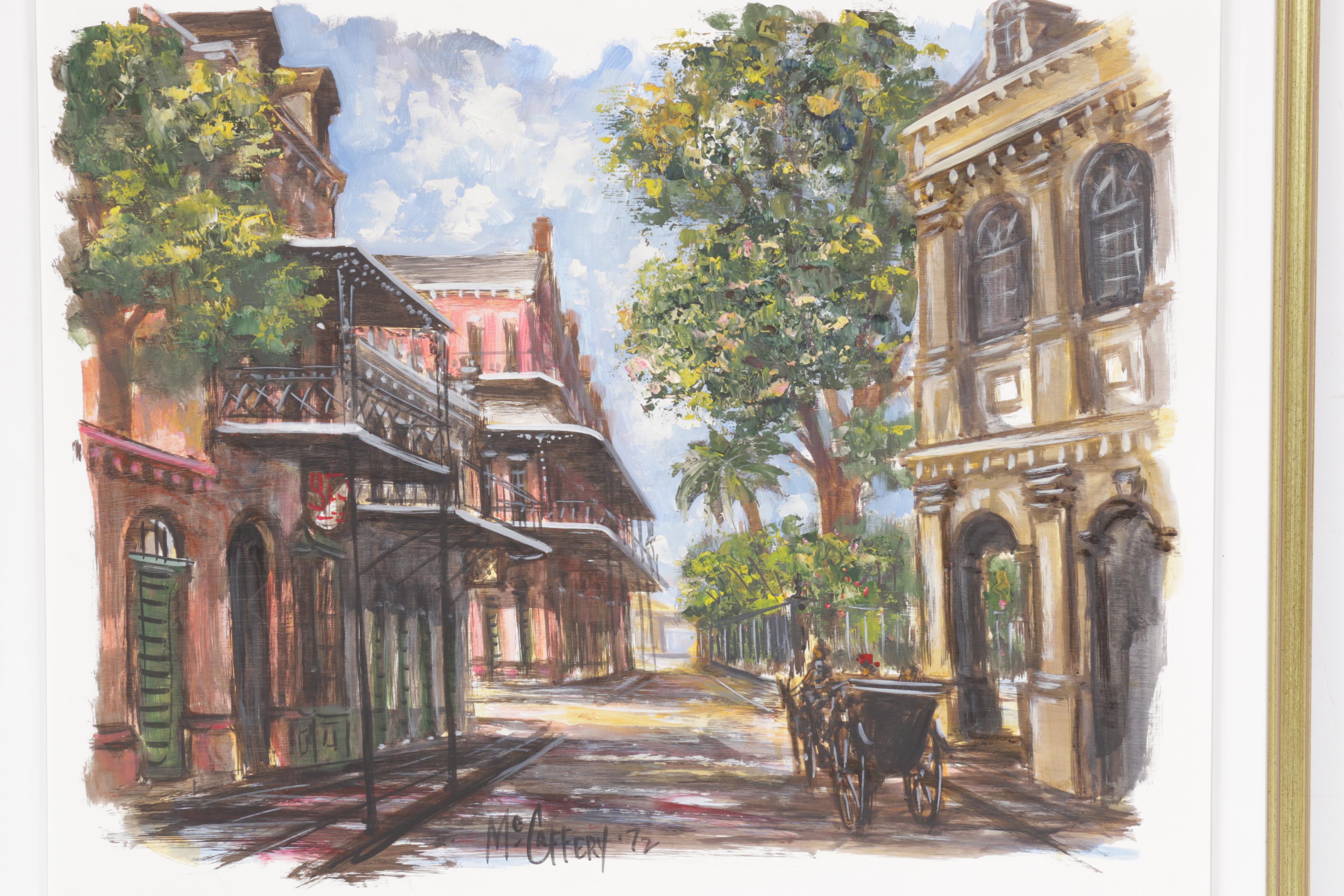 James McCaffery New Orleans French Quarter Oil Painting