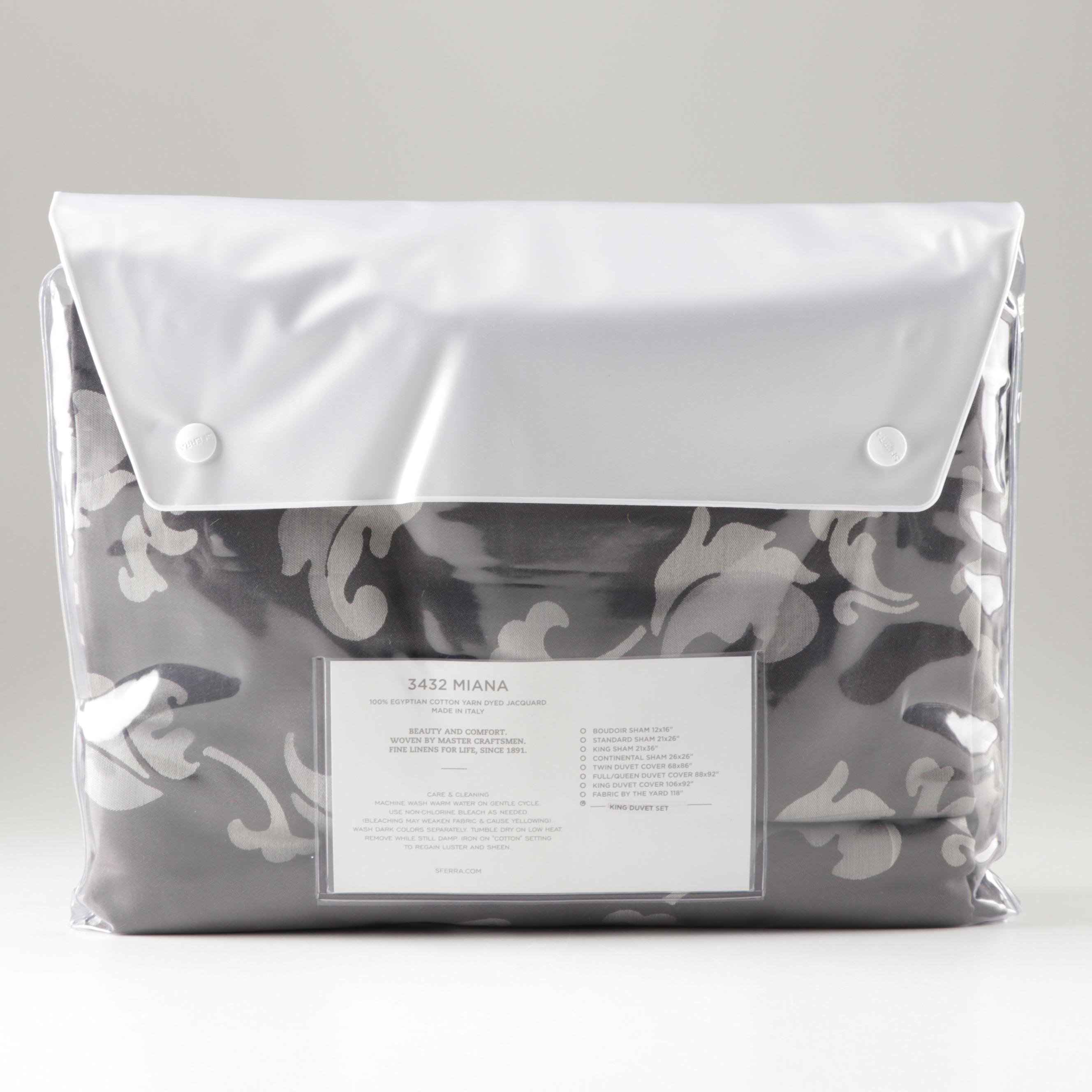 Sferra "Miana" King-Size Jacquard Duvet Set