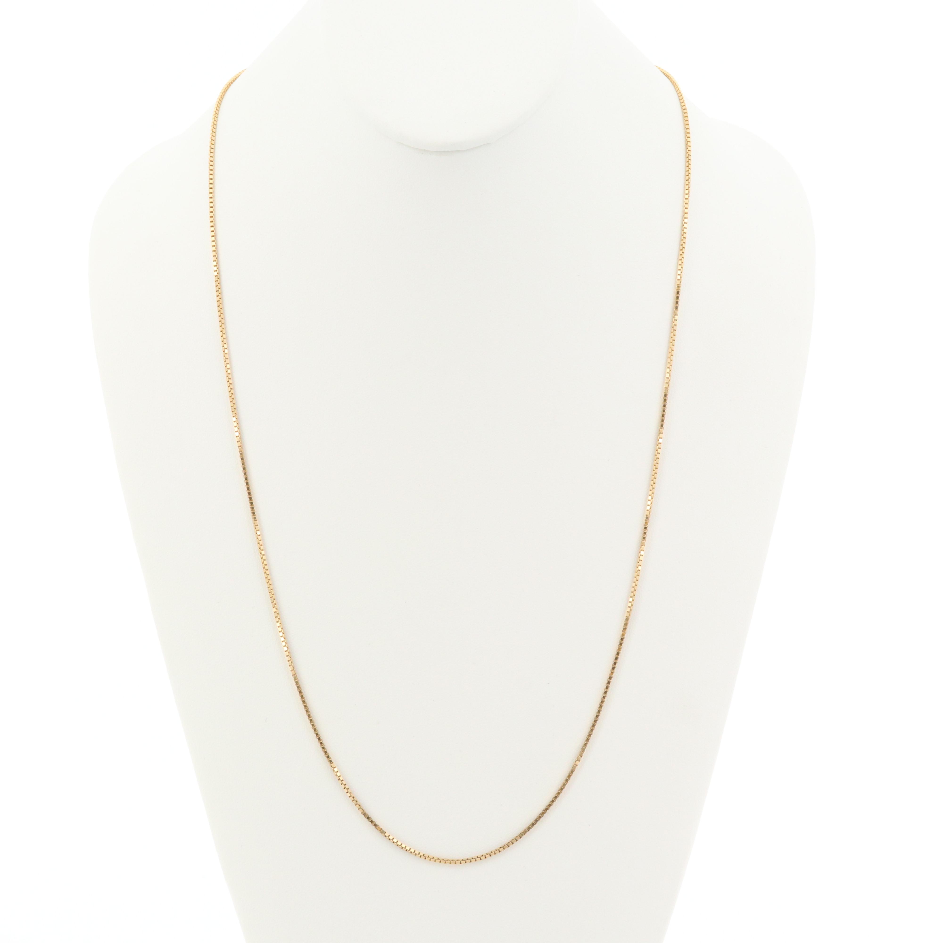 14K Yellow Gold Box Chain