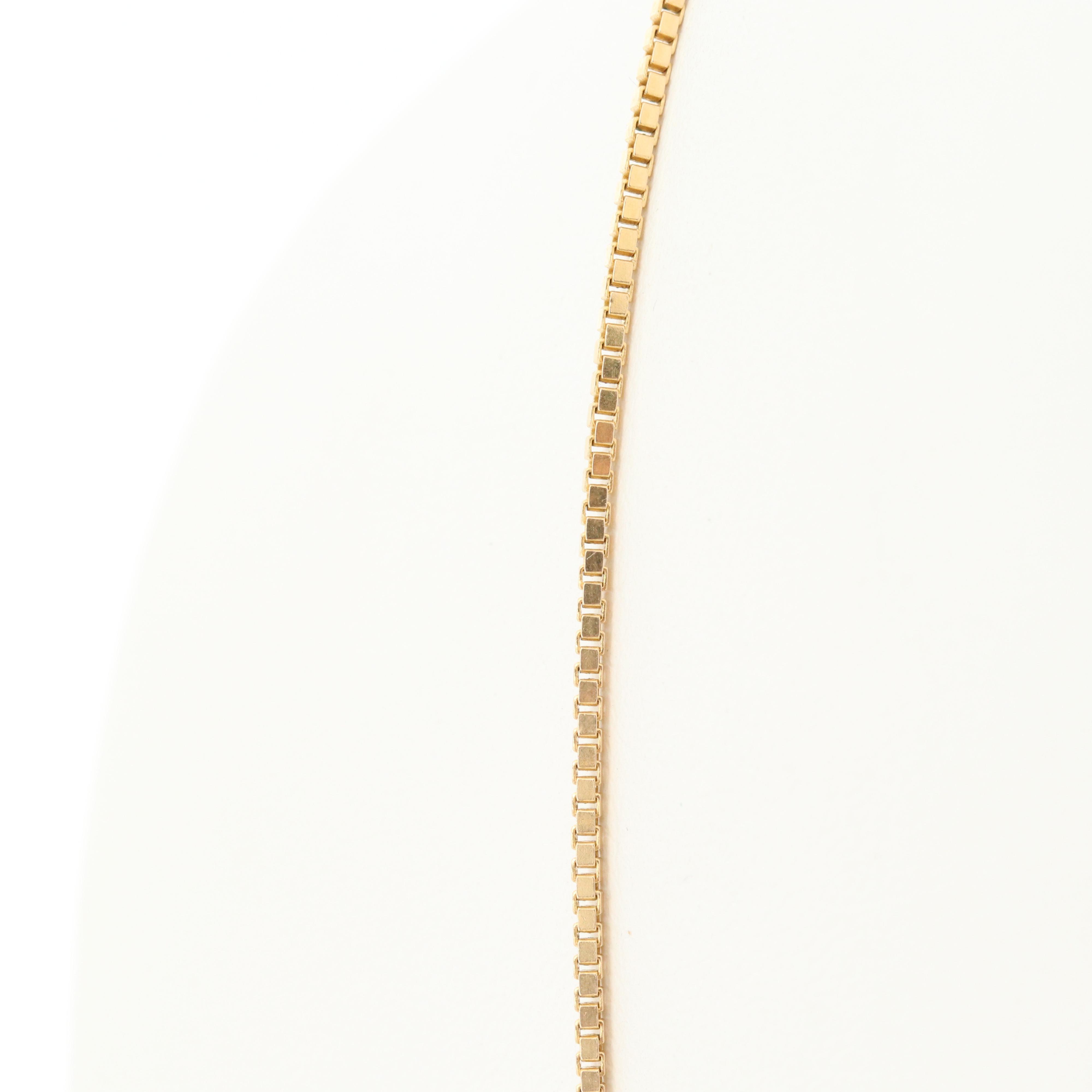 14K Yellow Gold Box Chain