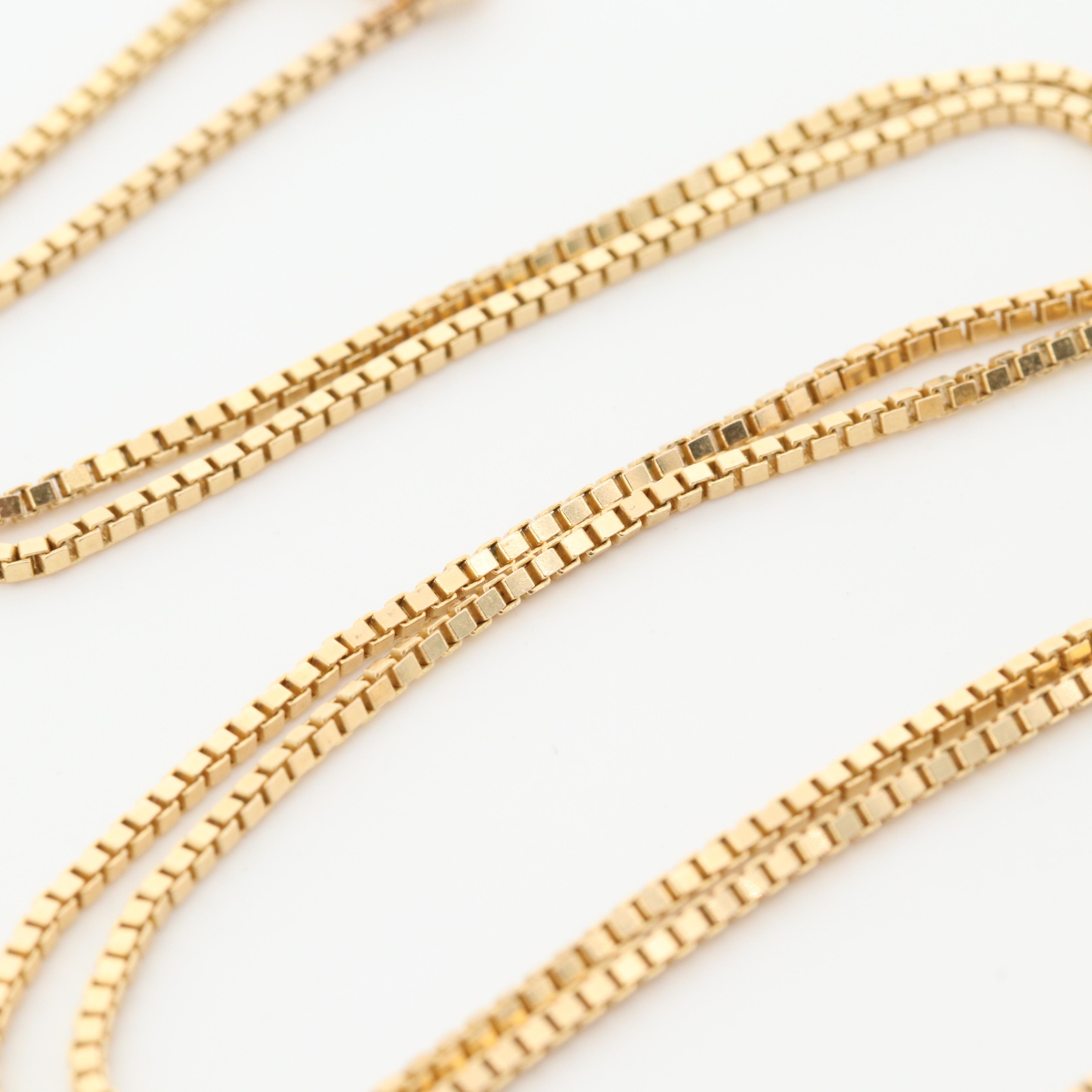 14K Yellow Gold Box Chain