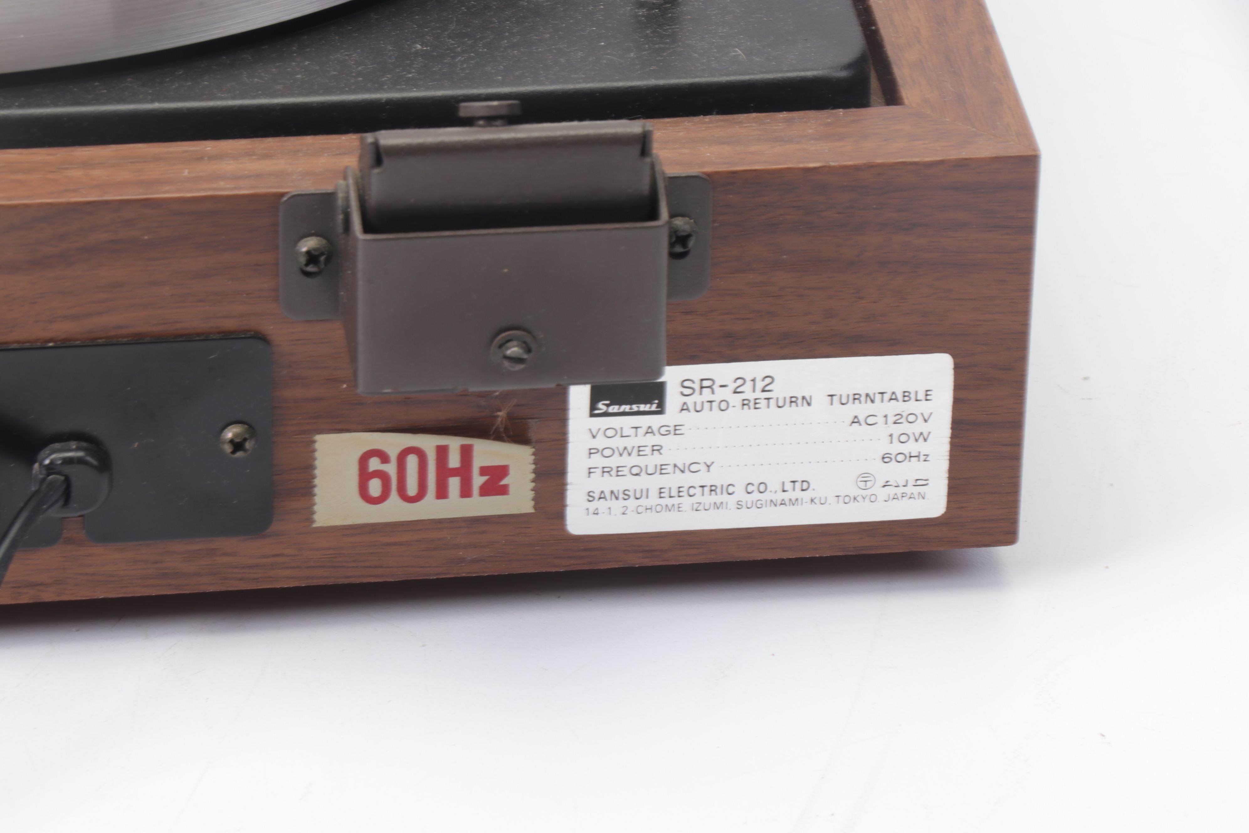 Sansui SR-212 Auto-Return Turntable