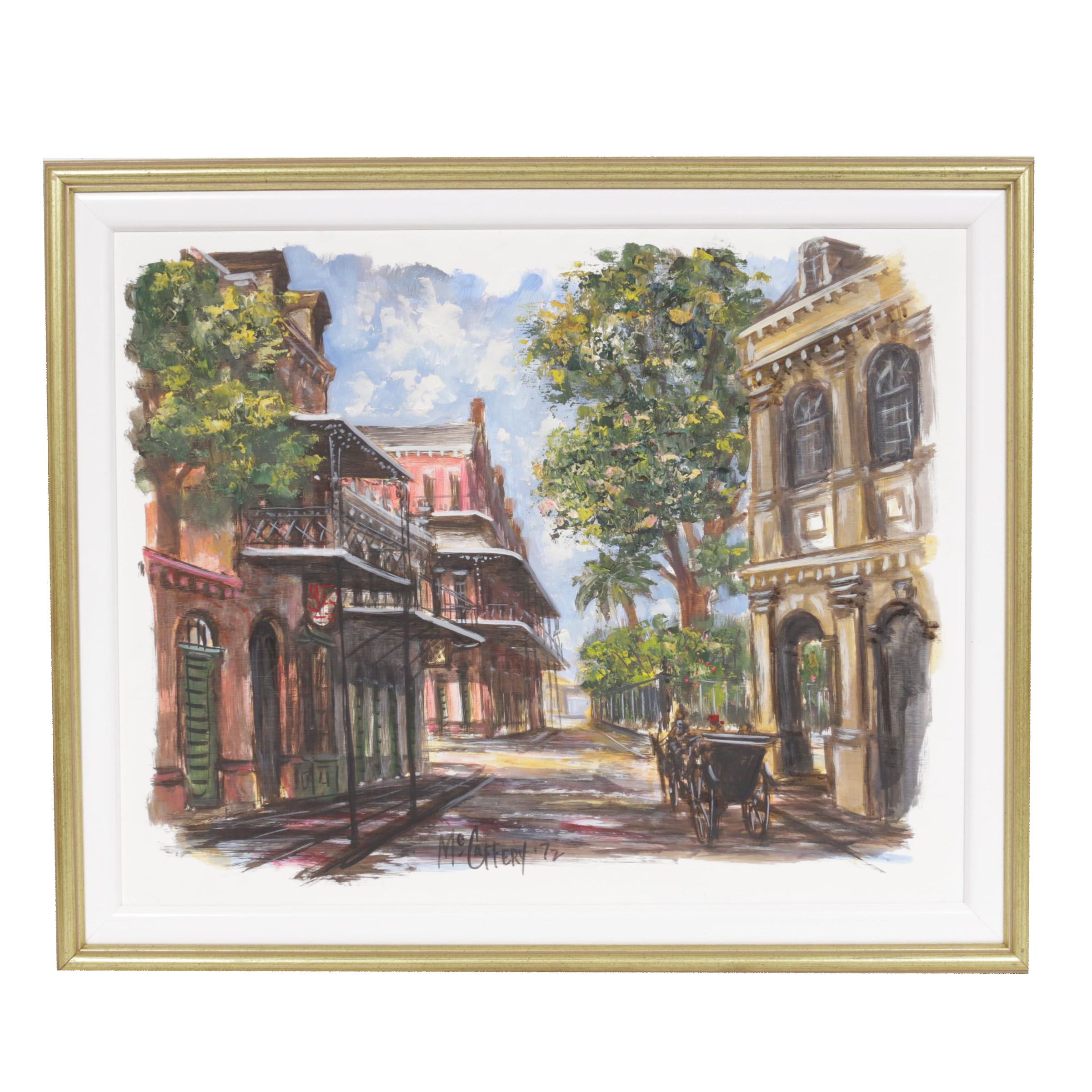 James McCaffery New Orleans French Quarter Oil Painting