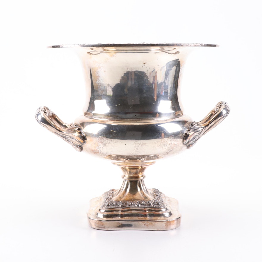 Goldfeder Silver Plate Double-Handled Urn Form Champagne Ice Bucket