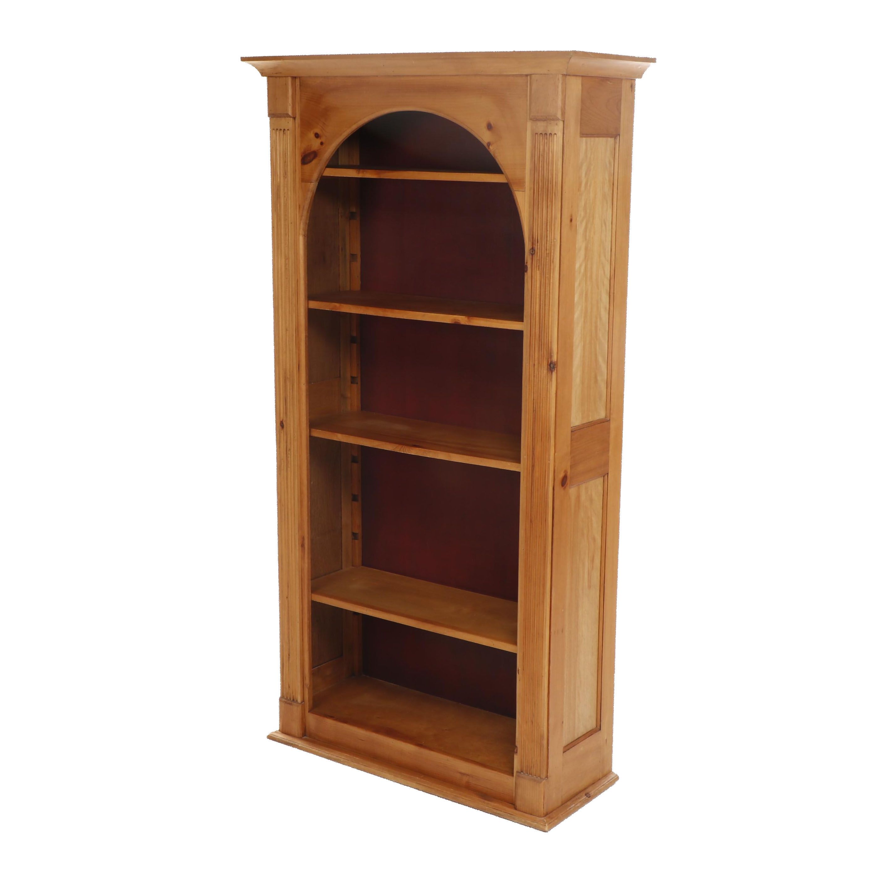 Contemporary Unfinished Pine Bookcase