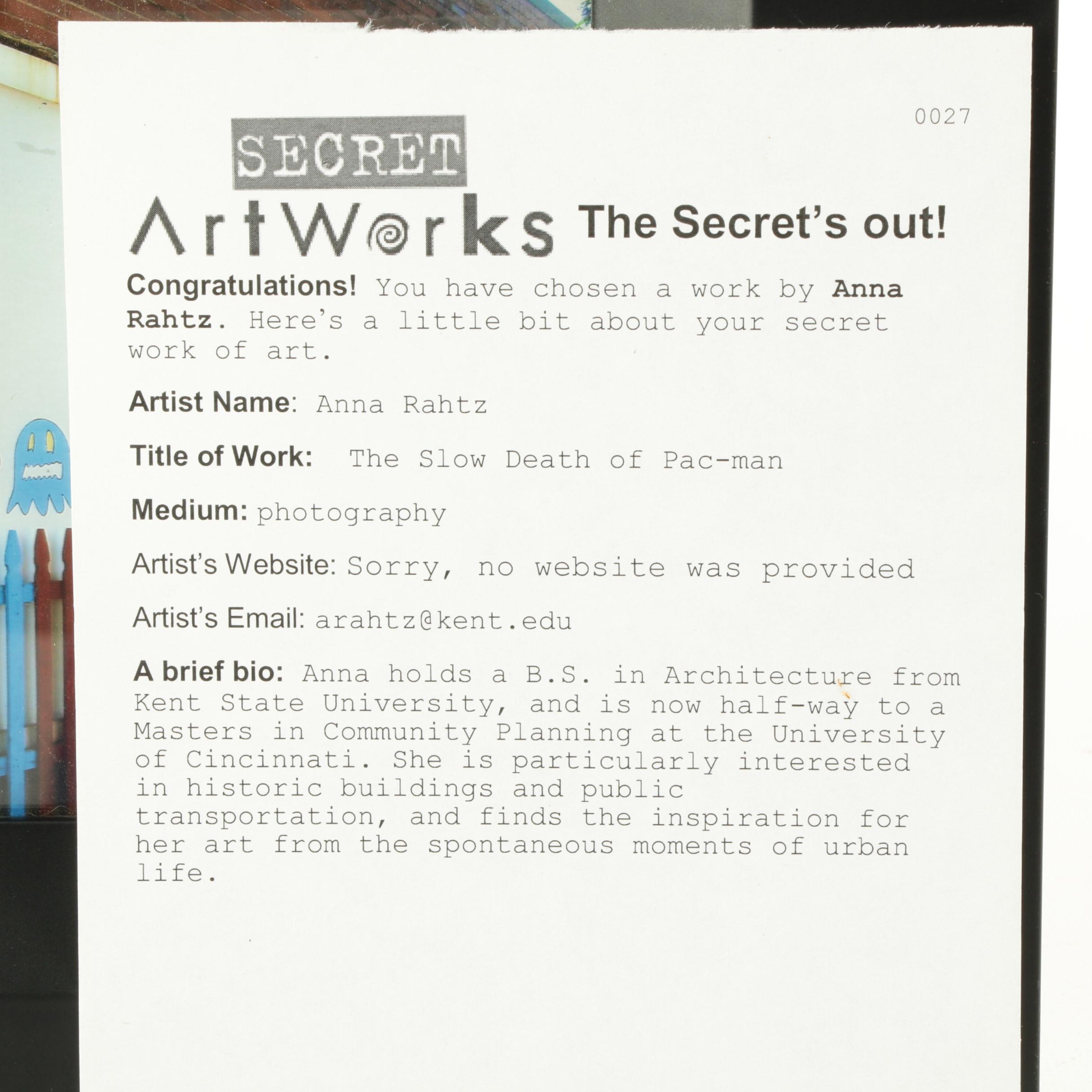 Anna Rahtz Digital Photographic Print "The Slow Death of Pac-man"