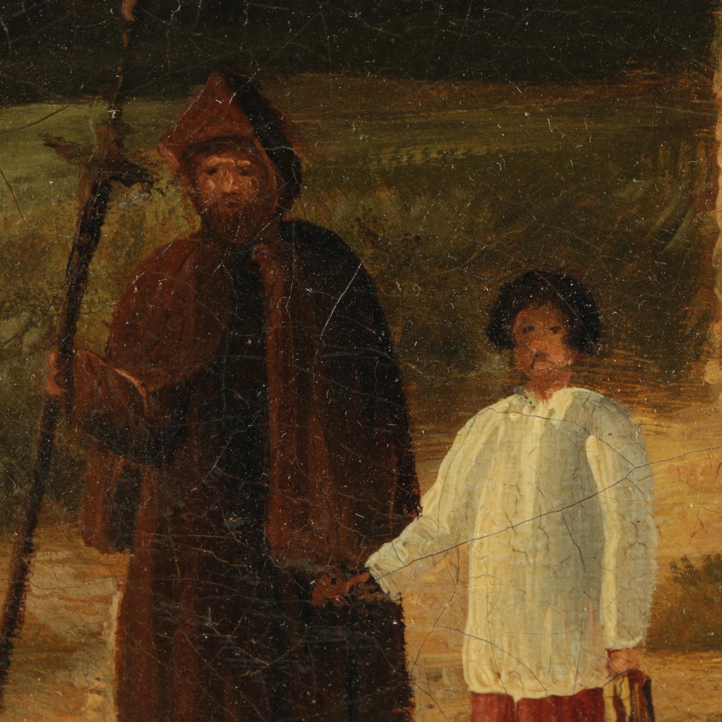 Mid 19th Century Romantic Landscape Oil Painting