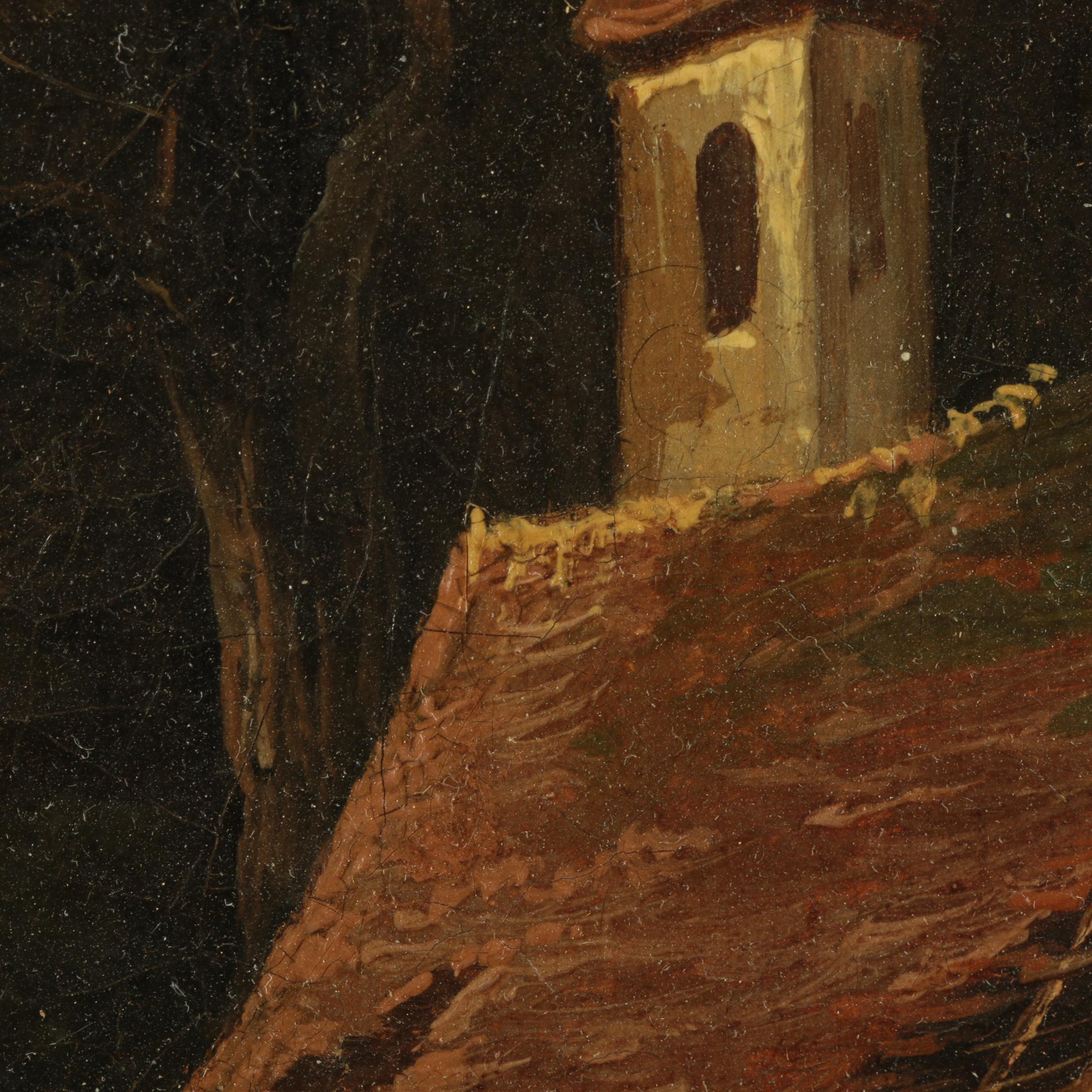 Mid 19th Century Romantic Landscape Oil Painting