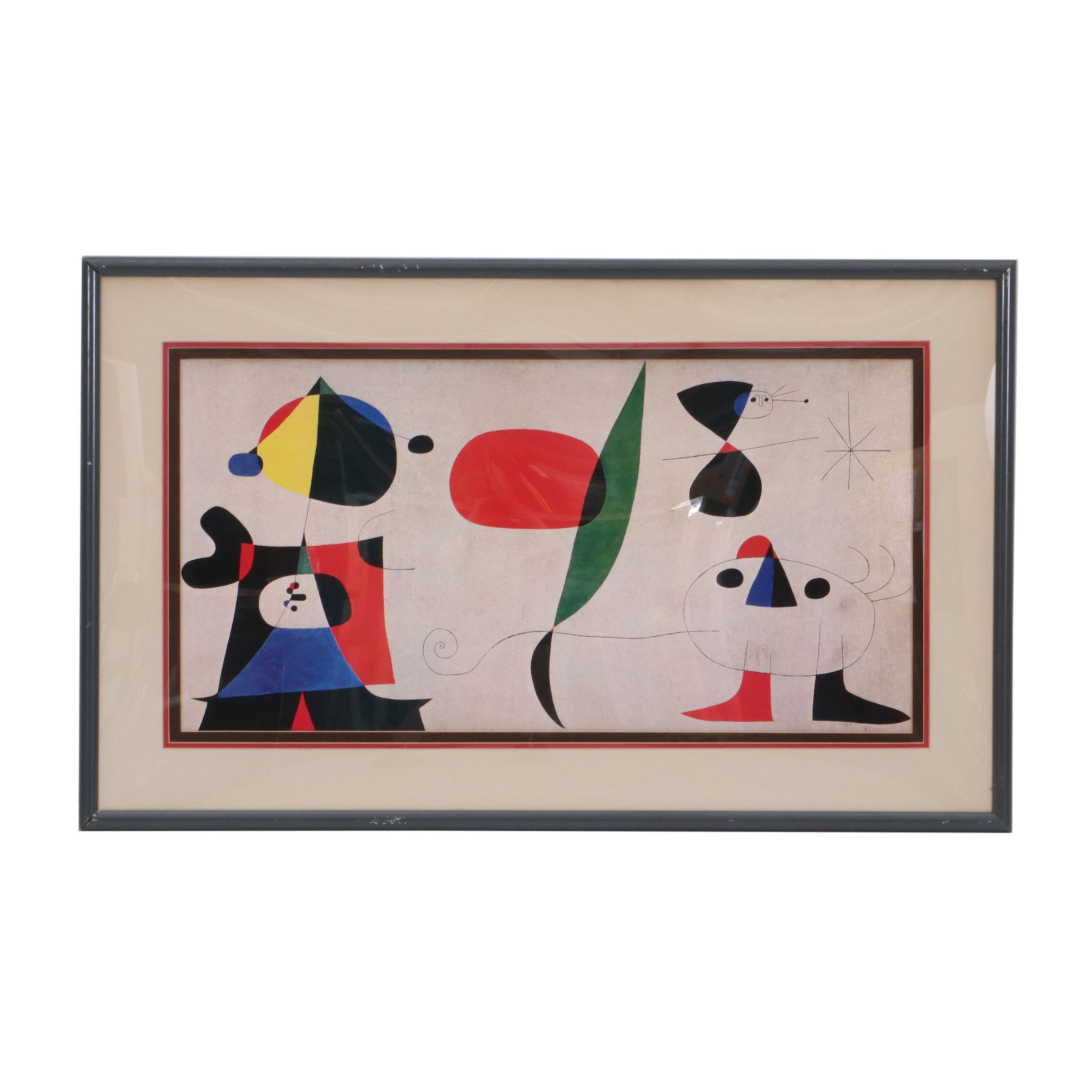 Offset Lithograph after Joan Miro "Joaquim Gomis (Mural)"