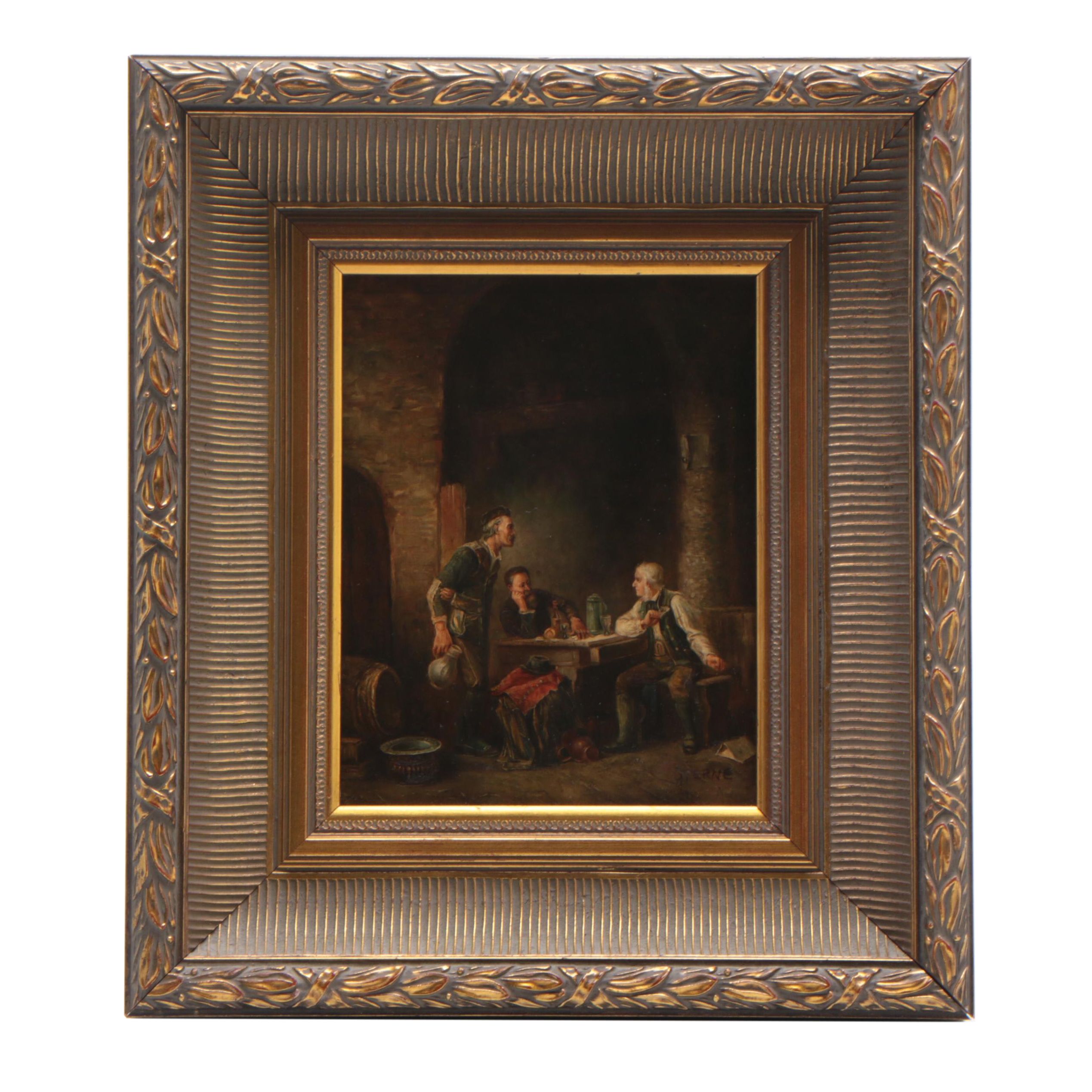 The Card Game Oil Painting