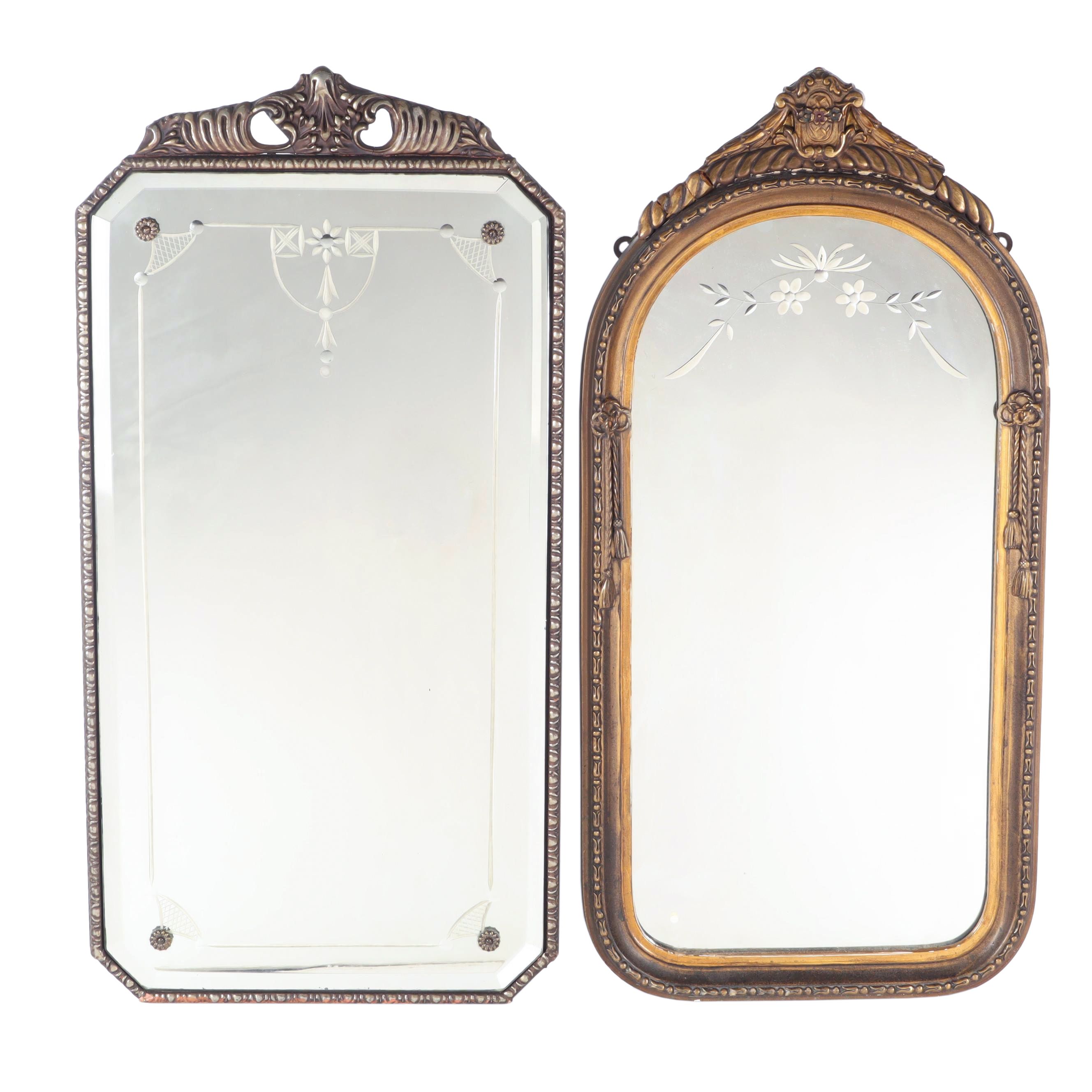 Two Wall Mirrors Featuring Nurre Maestro, Mid to Late 20th Century