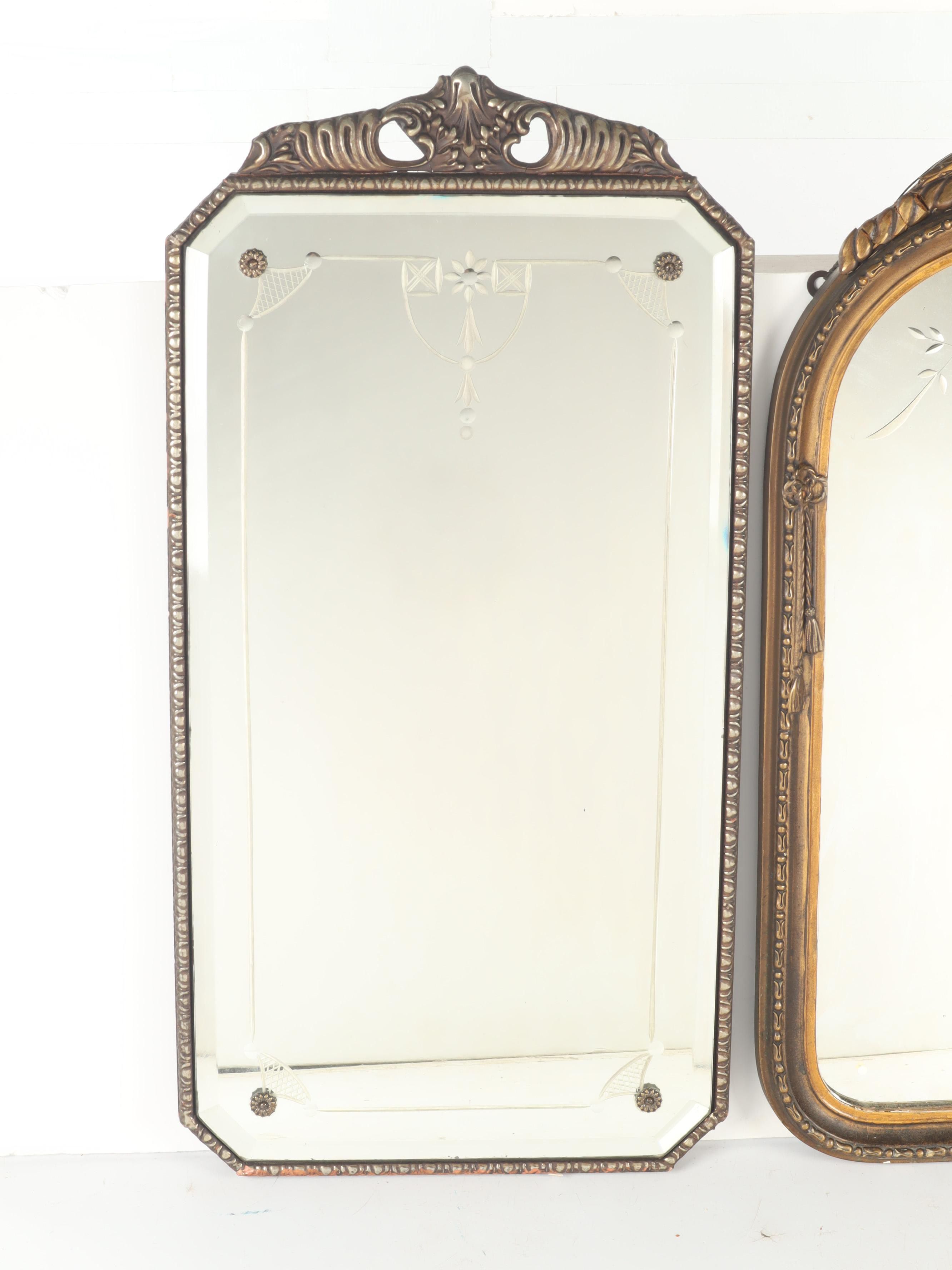Two Wall Mirrors Featuring Nurre Maestro, Mid to Late 20th Century