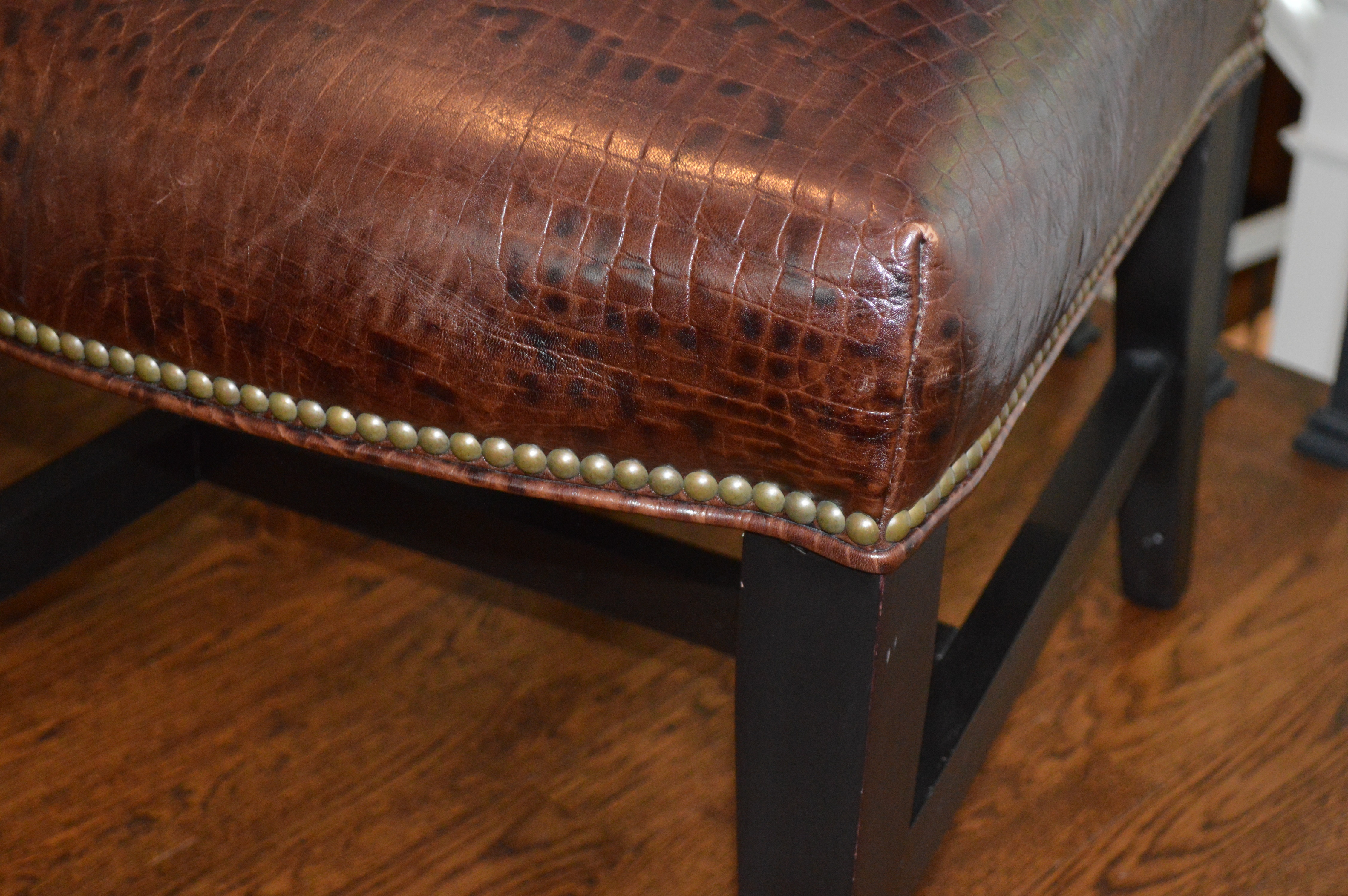 Williams-Sonoma Pair of Maxwell Leather Side Chairs