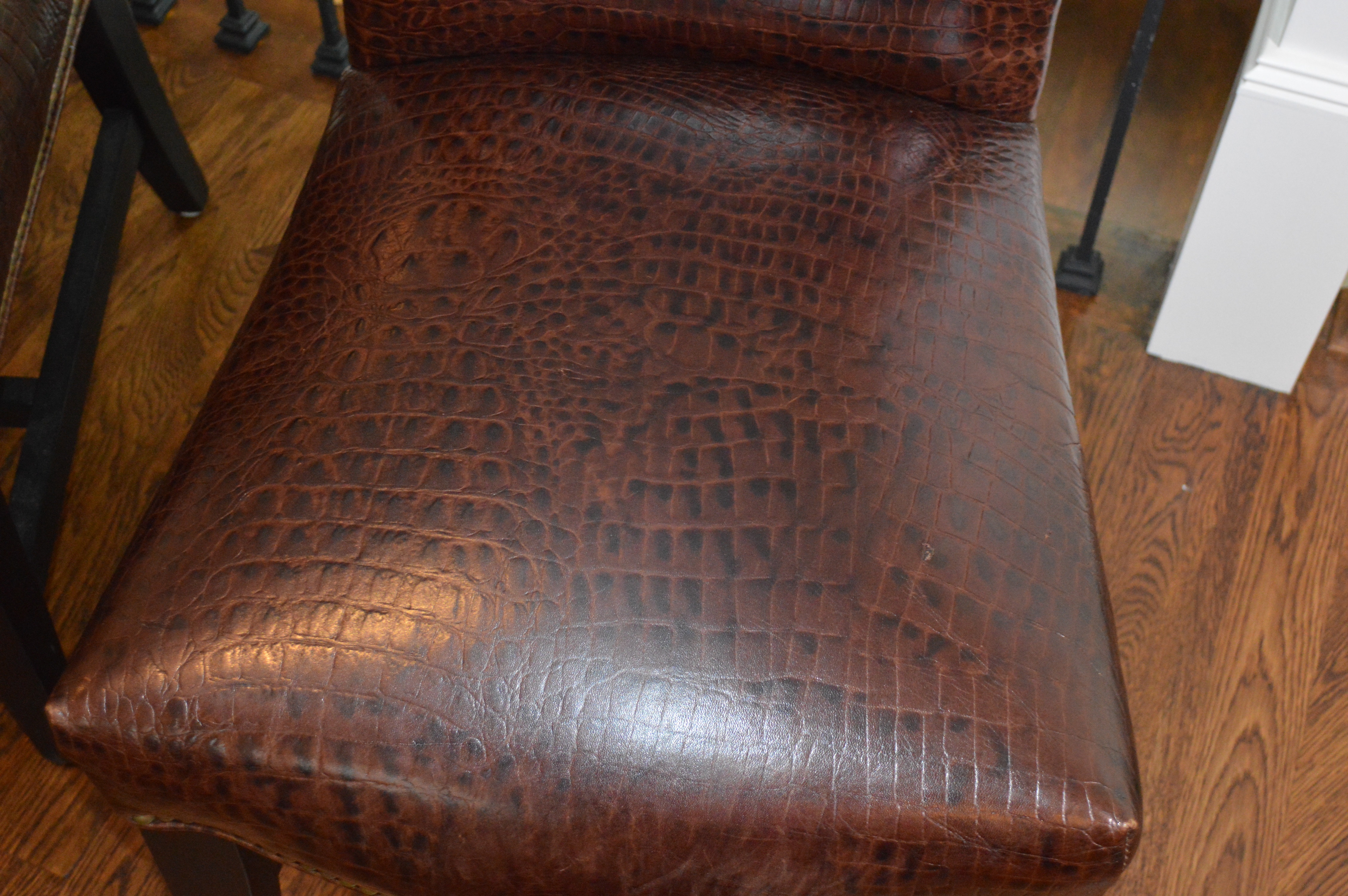Williams-Sonoma Pair of Maxwell Leather Side Chairs