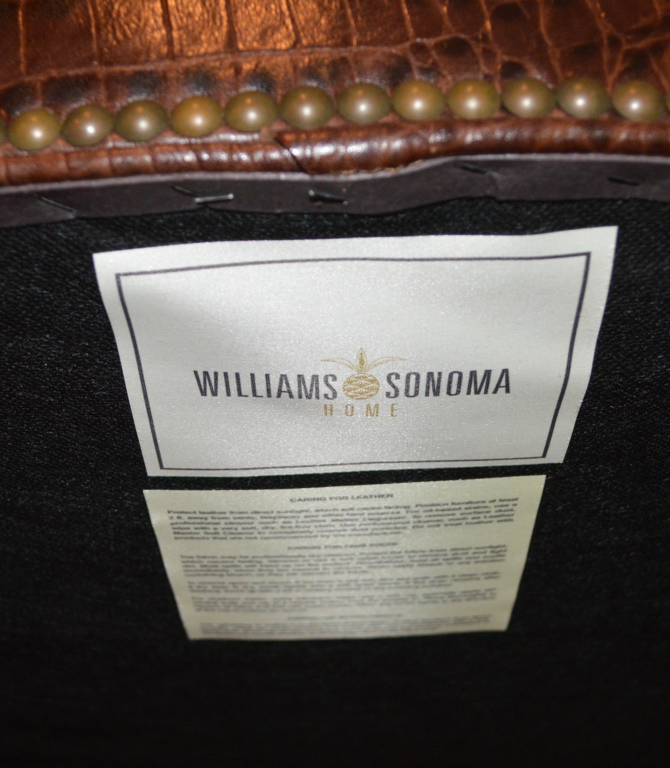 Williams-Sonoma Pair of Maxwell Leather Side Chairs