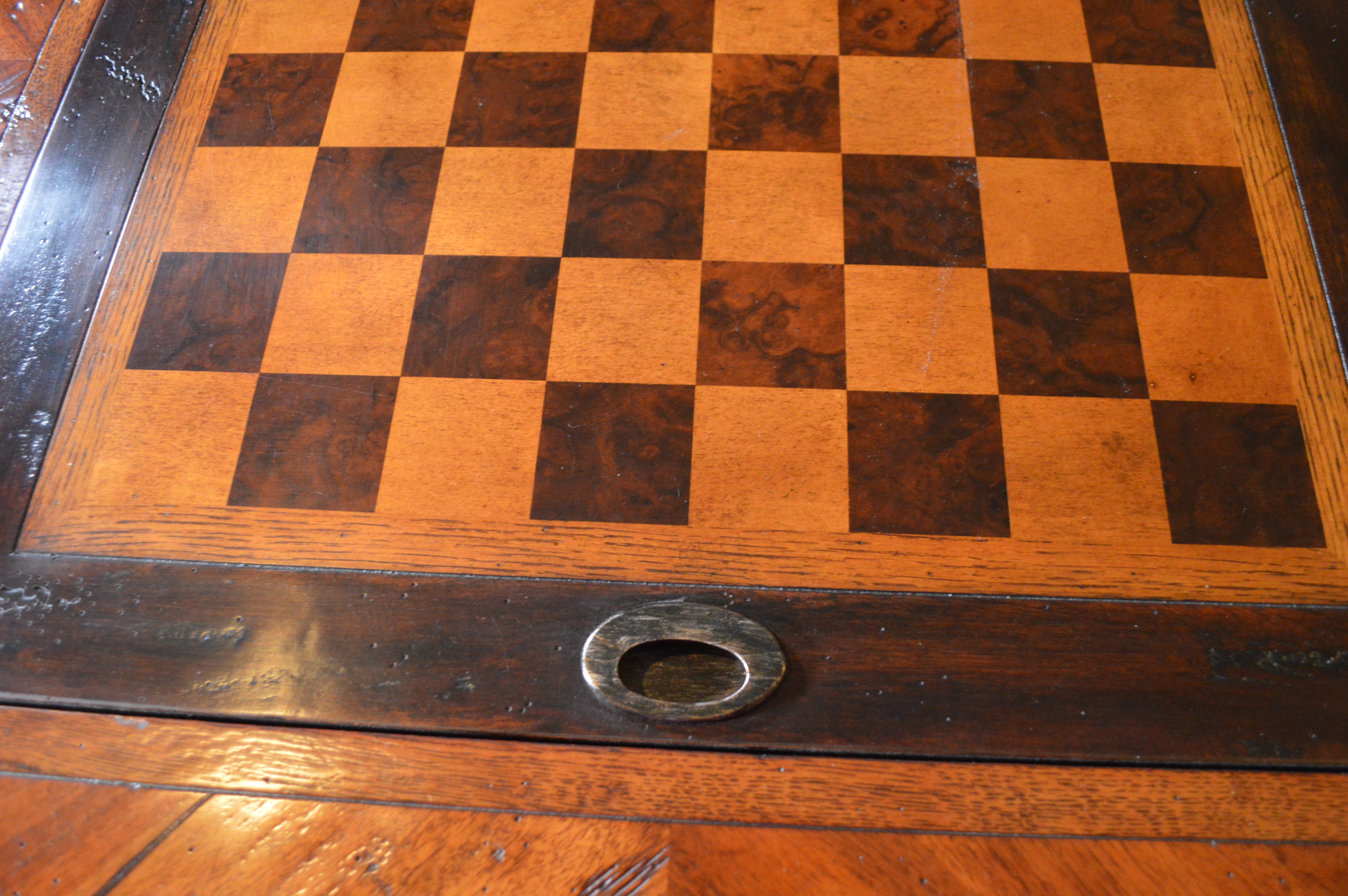 Theodore Alexander Ellery Rustic Parquetry Game Table, Contemporary