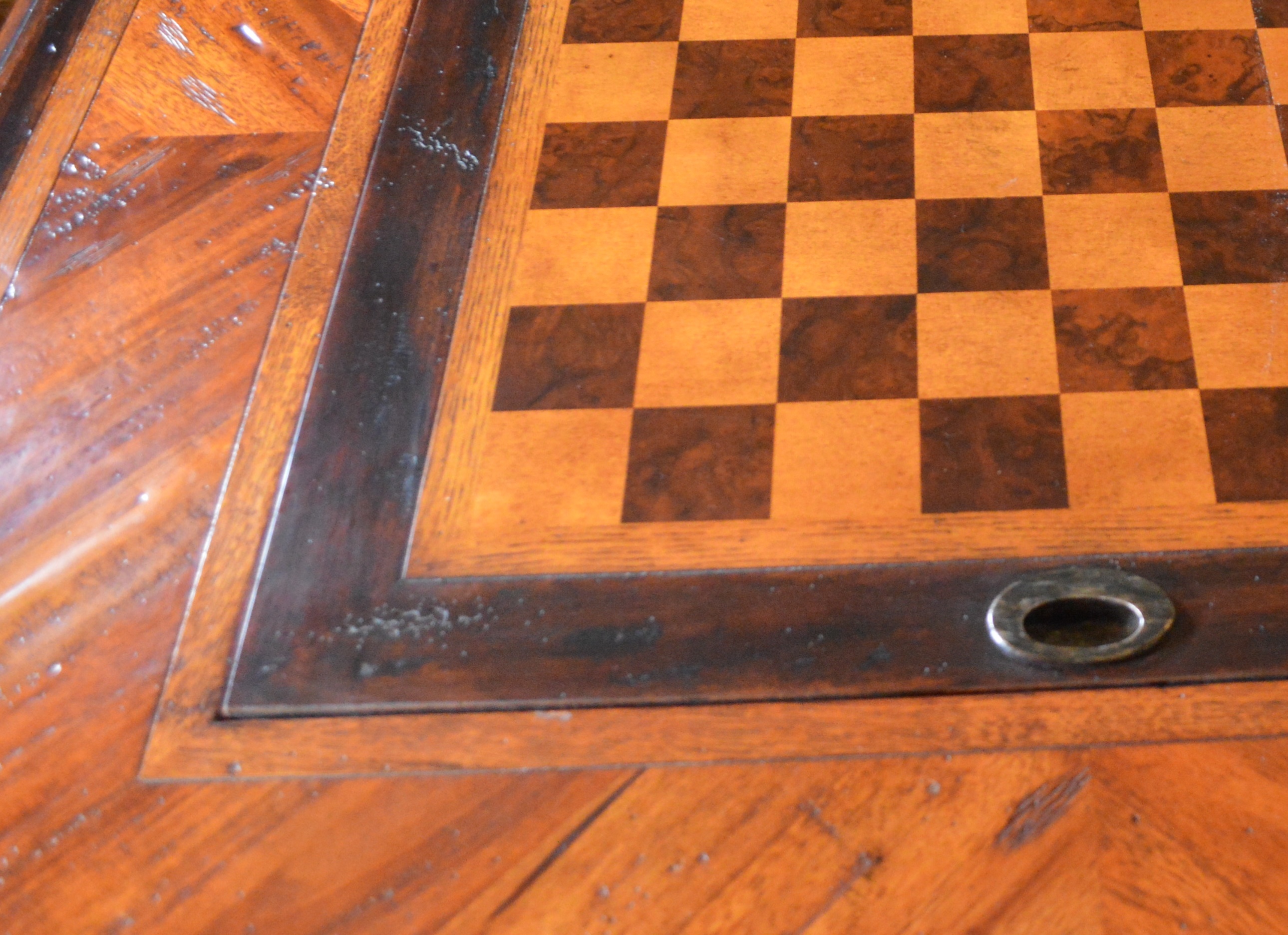 Theodore Alexander Ellery Rustic Parquetry Game Table, Contemporary