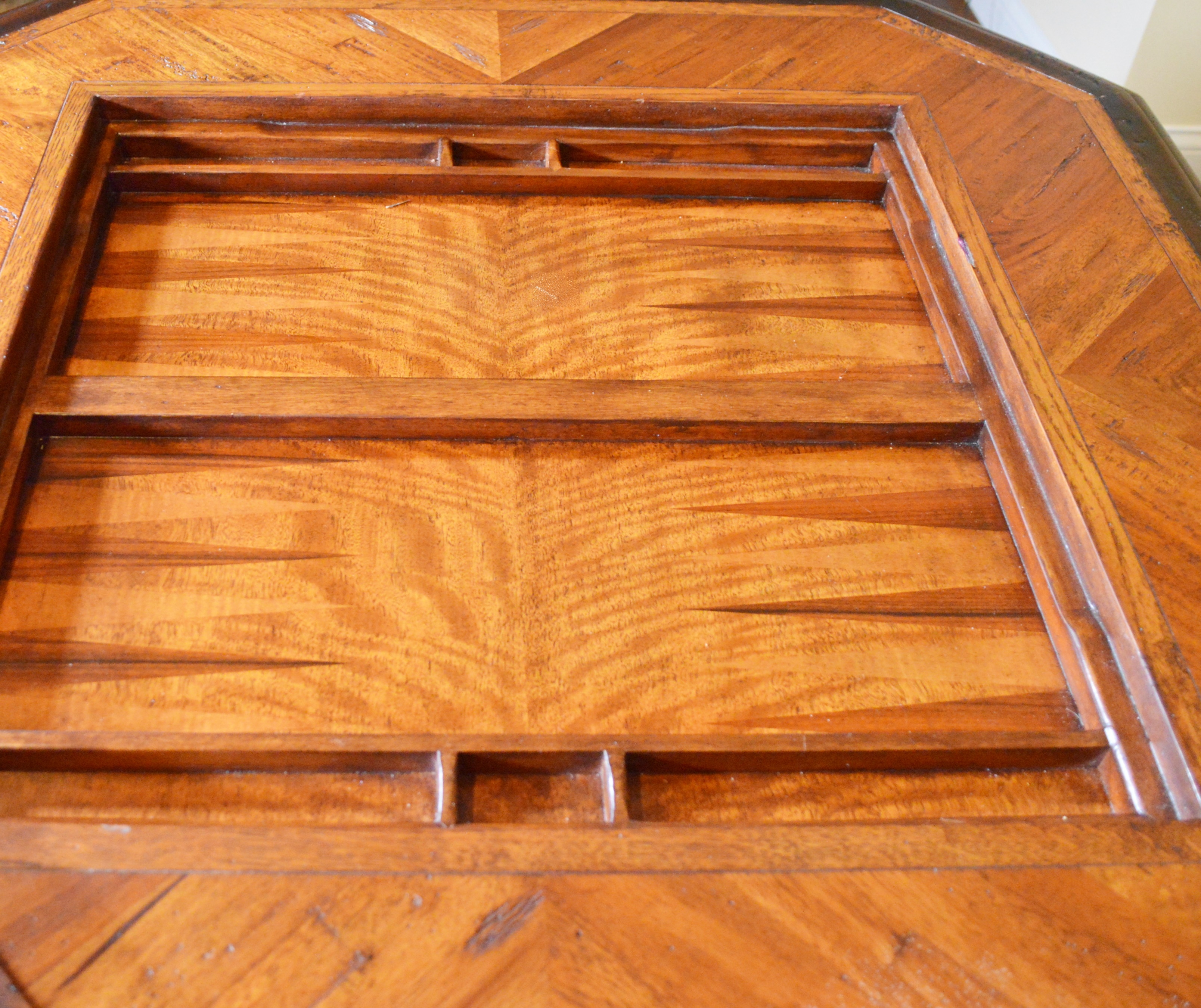 Theodore Alexander Ellery Rustic Parquetry Game Table, Contemporary