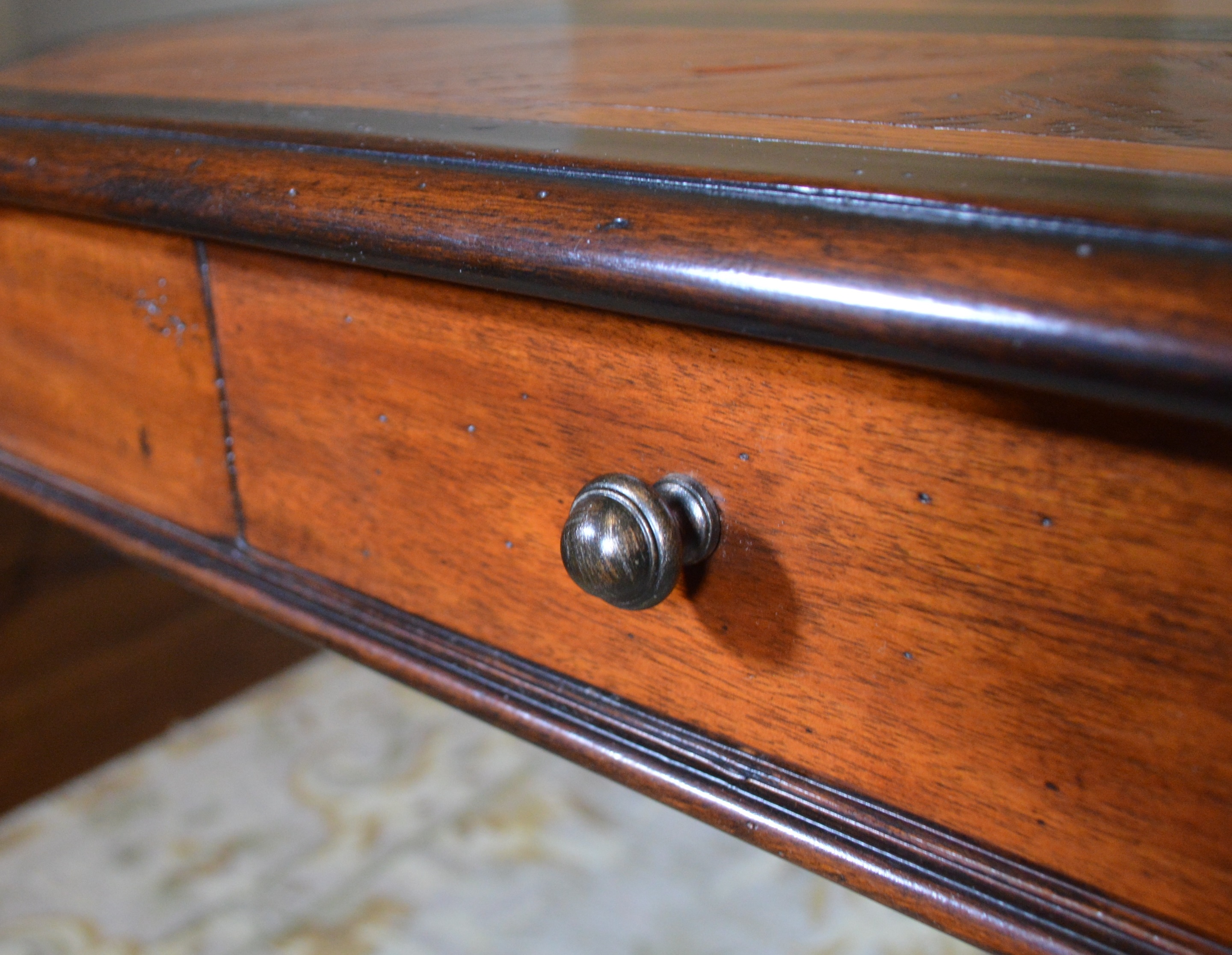 Theodore Alexander Ellery Rustic Parquetry Game Table, Contemporary