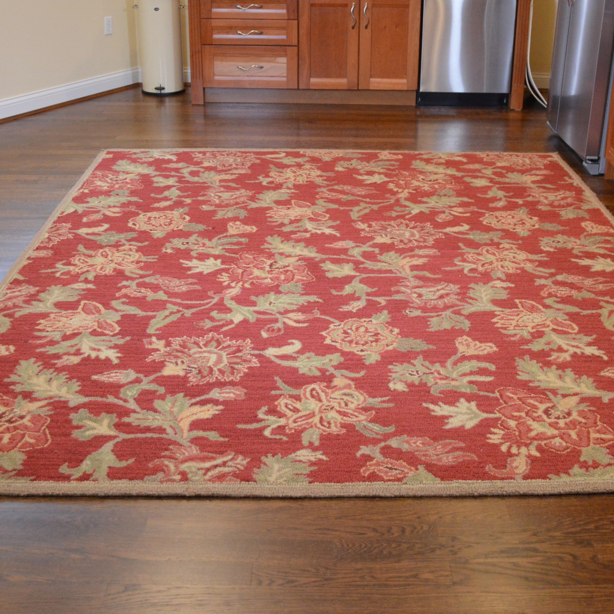 Tufted Pottery Barn "Palampore Red" Wool Rug