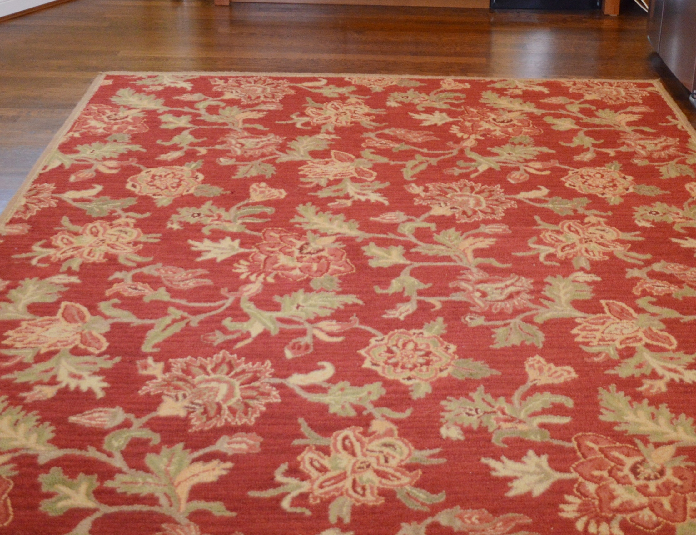 Tufted Pottery Barn "Palampore Red" Wool Rug