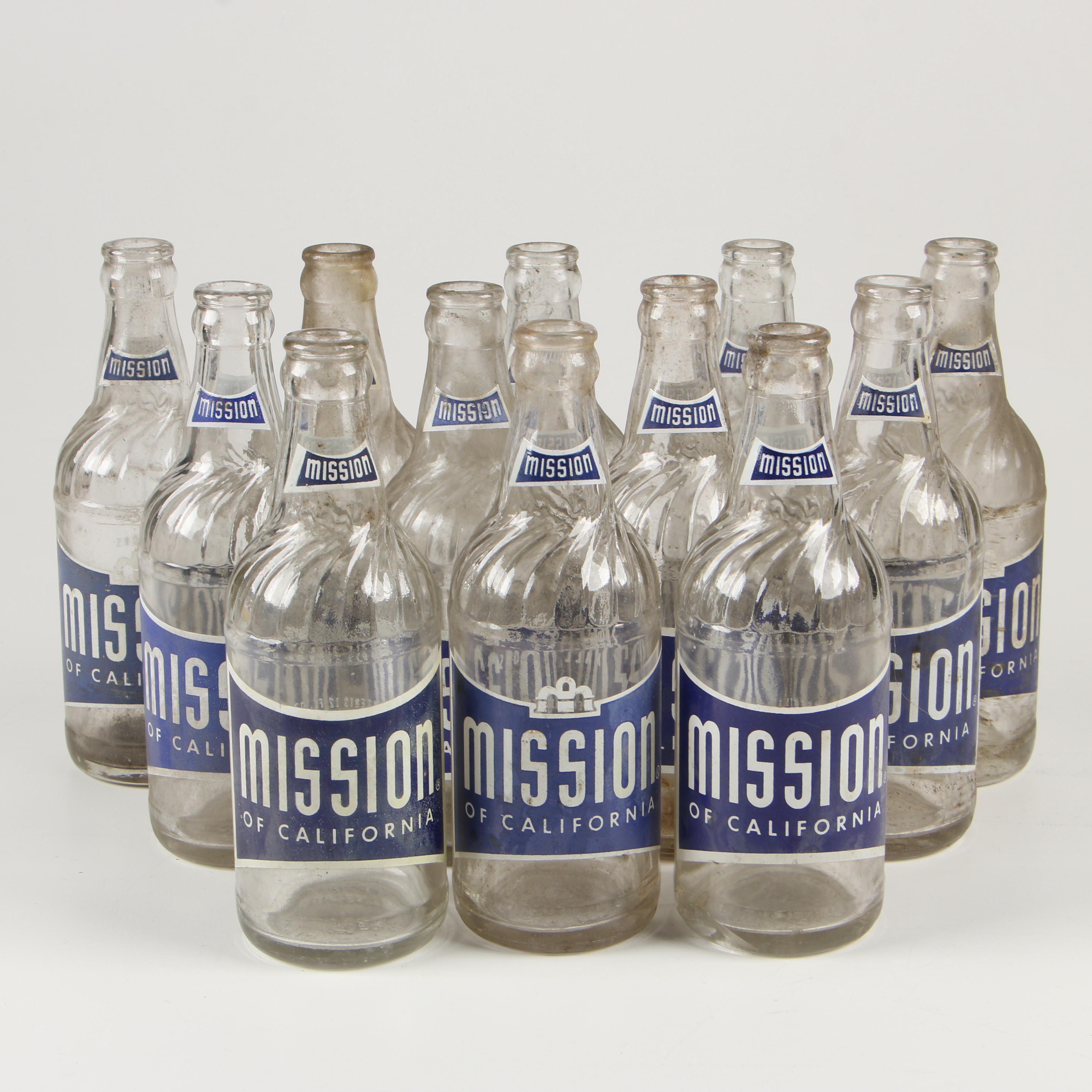 Mission of California Vintage Soda Bottles