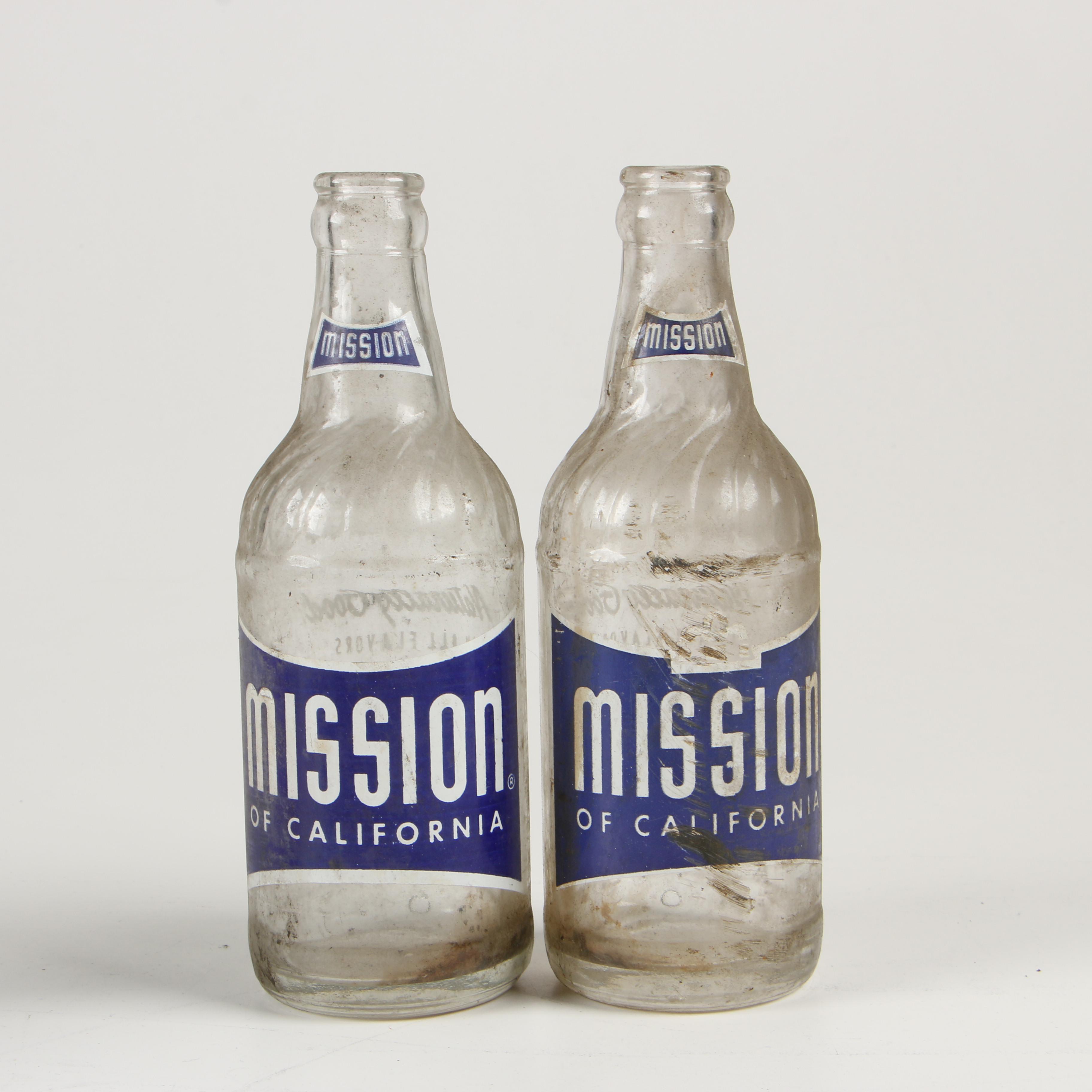 Mission of California Vintage Soda Bottles