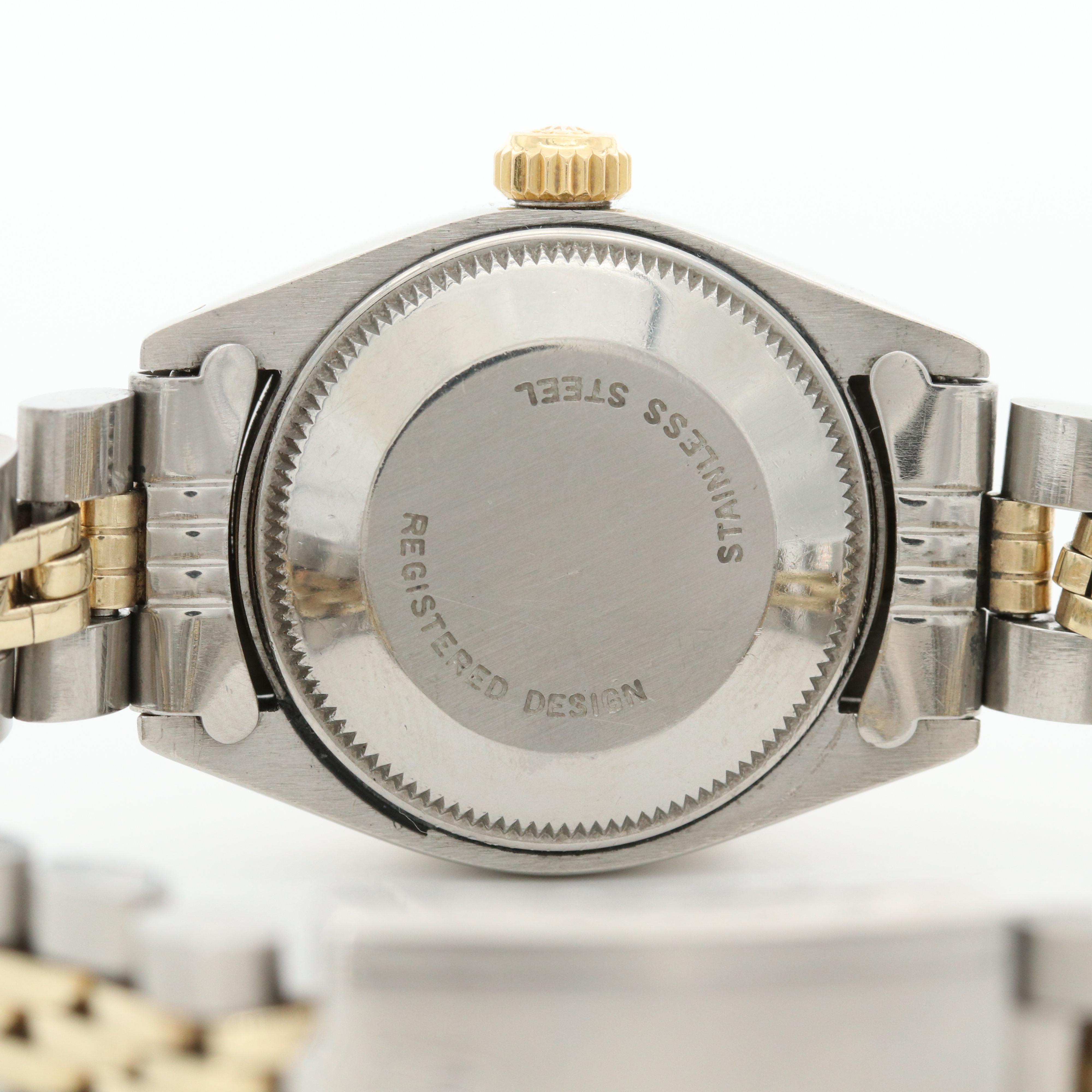 Rolex Date For Tiffany & Co. Two Tone Watch With Diamonds, 1979