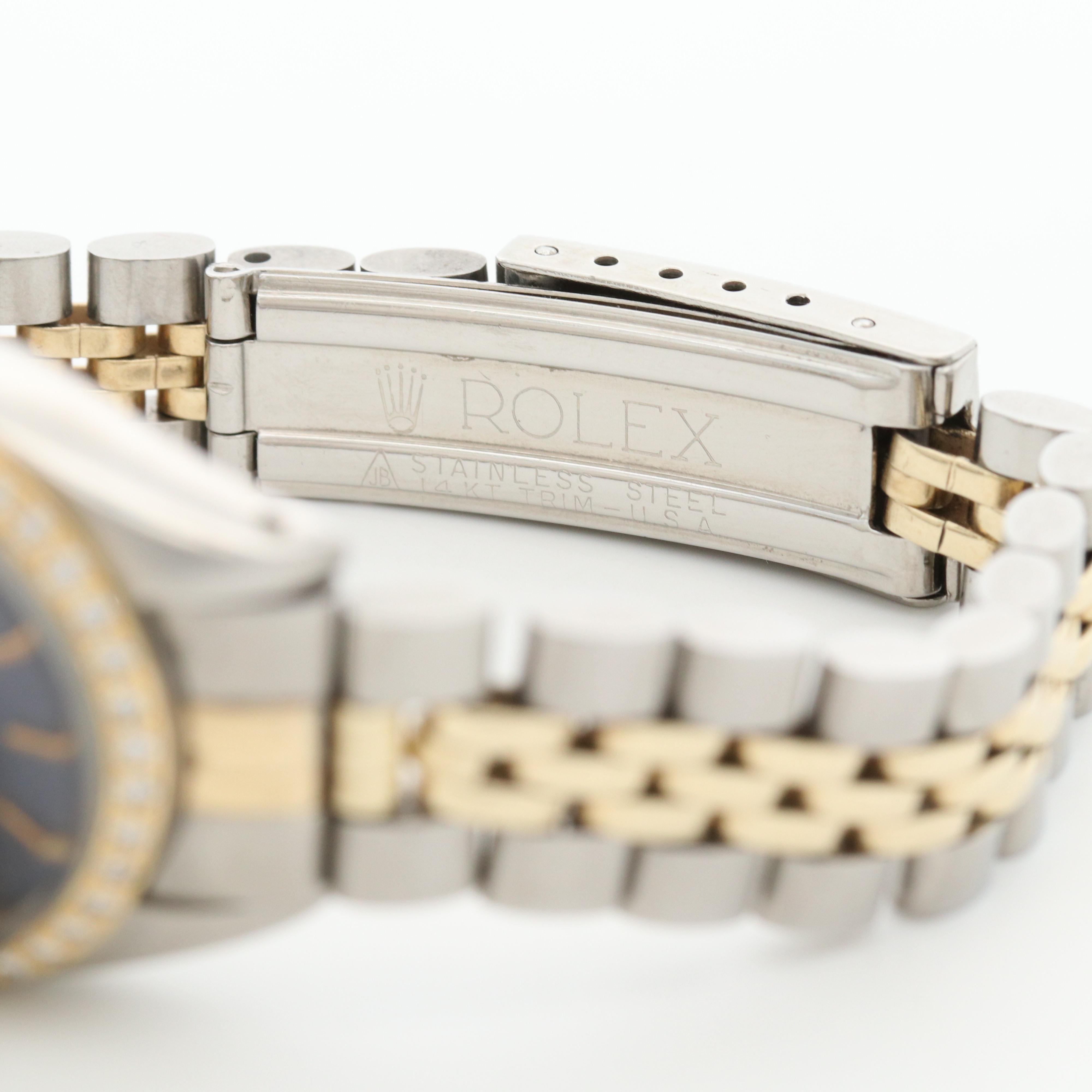 Rolex Date For Tiffany & Co. Two Tone Watch With Diamonds, 1979