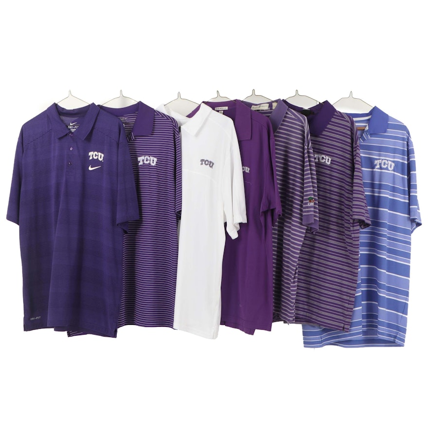 TCU logo Golf Shirts Including Peter Millar, Tiger Woods and Nike