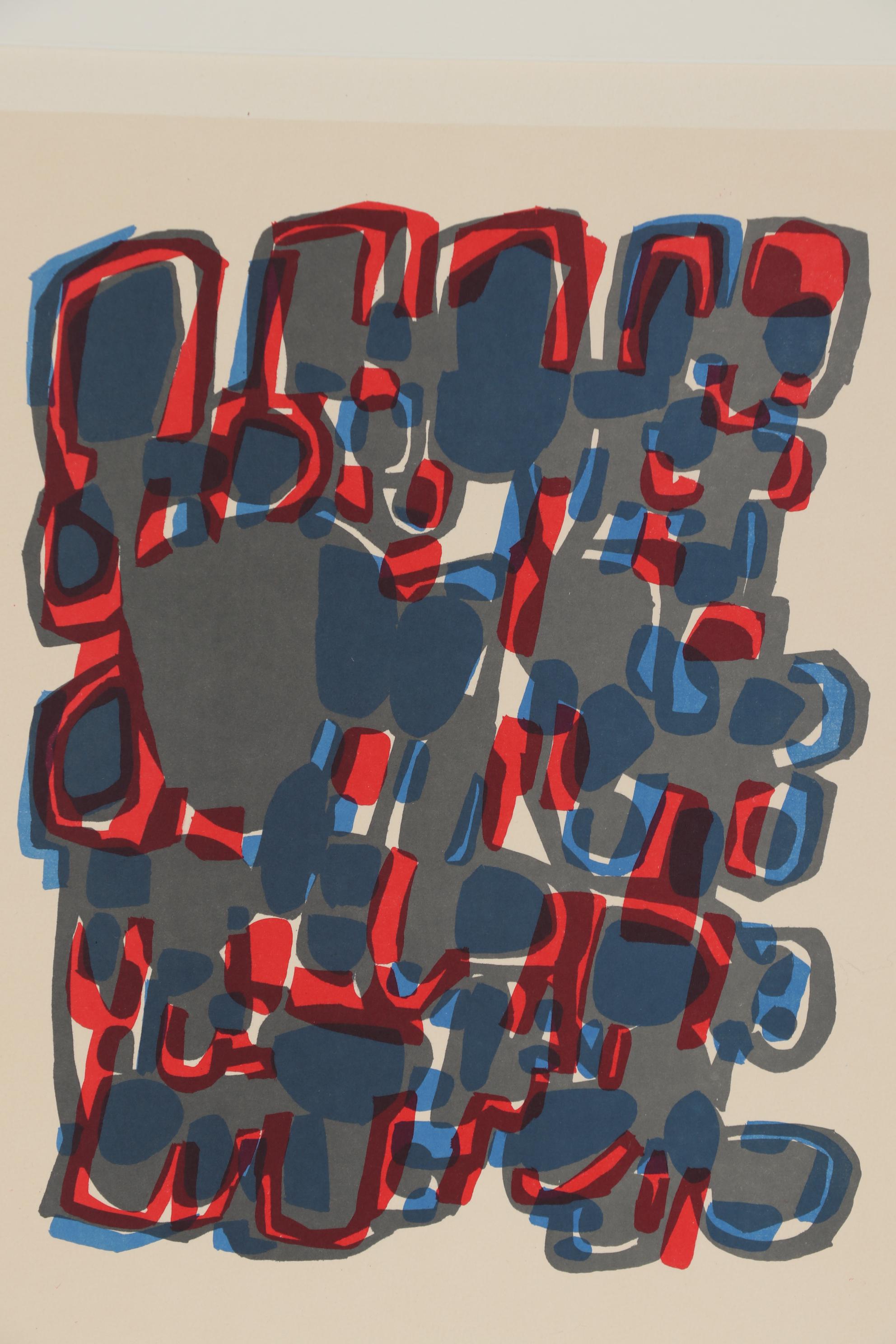 Raoul Ubac 1960 Lithograph "Formes Groupées I"