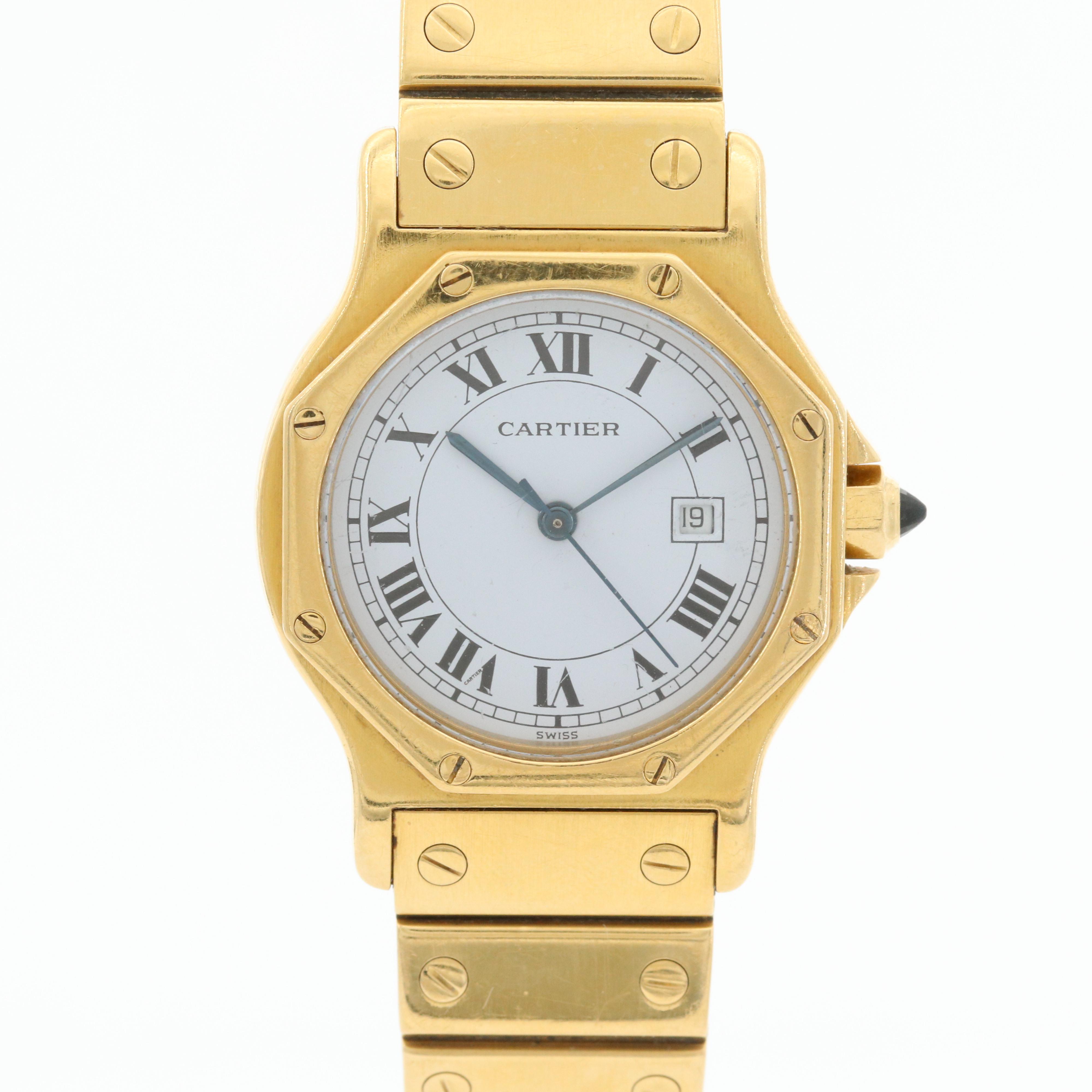 Cartier Santos Octagon 18K Yellow Gold Automatic Watch
