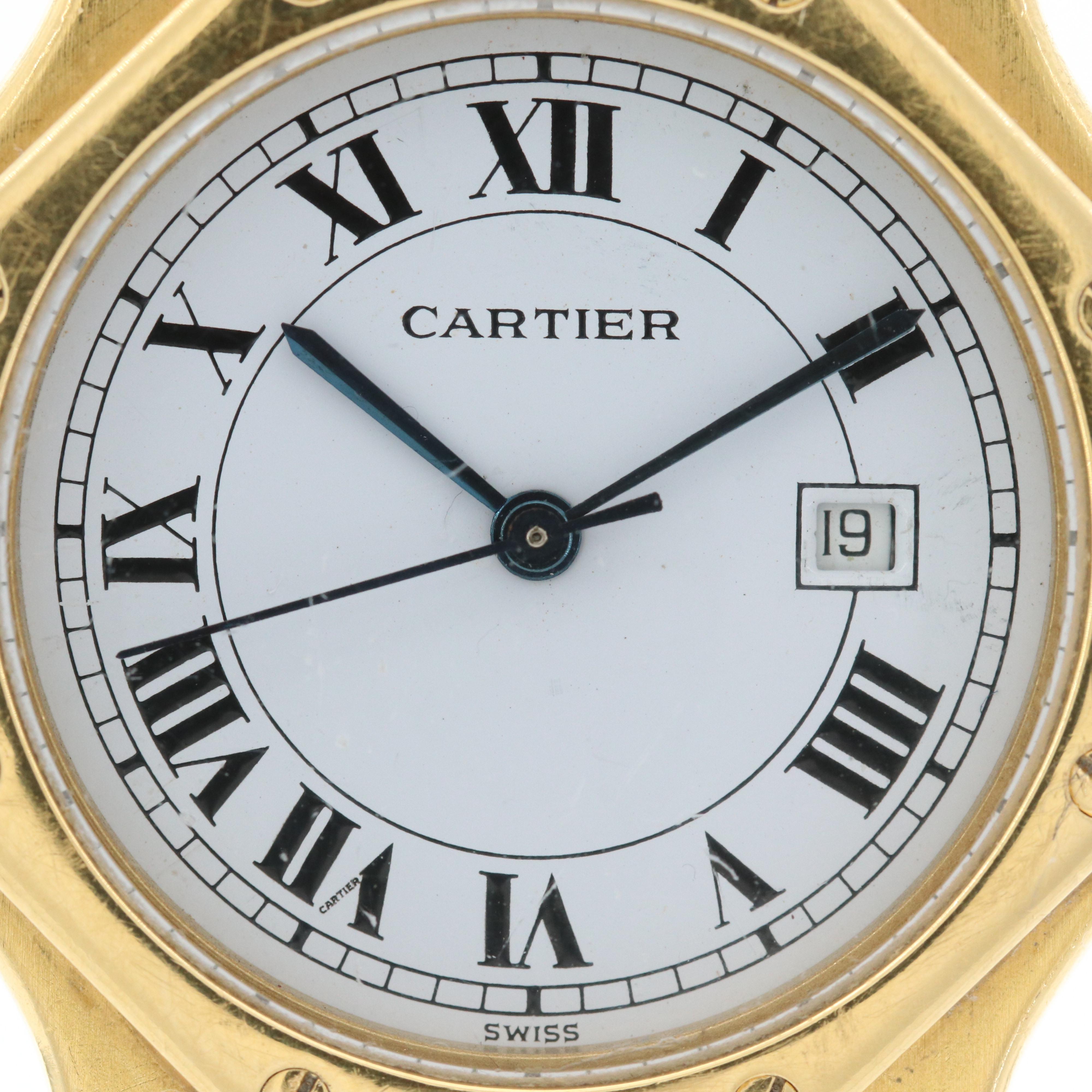 Cartier Santos Octagon 18K Yellow Gold Automatic Watch
