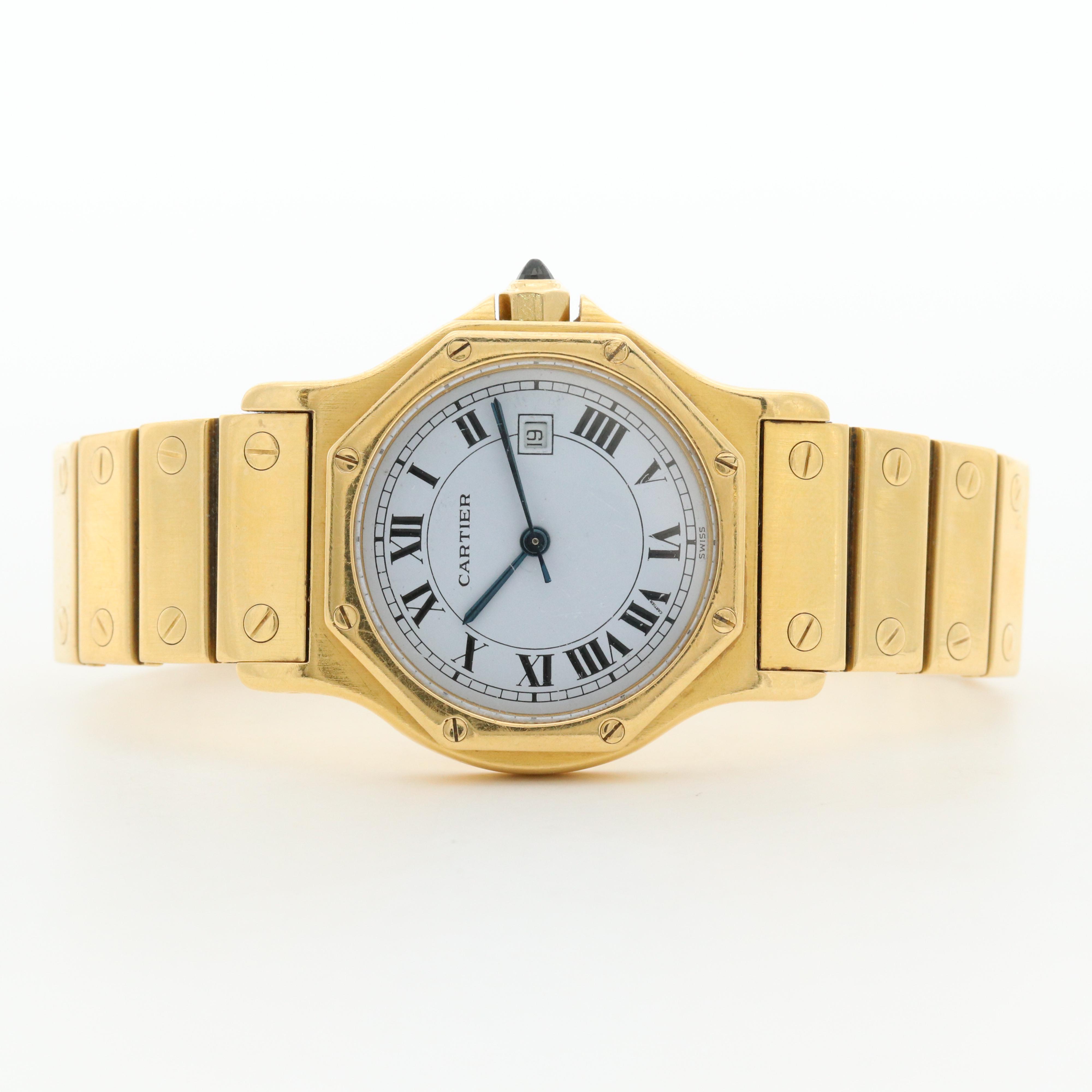 Cartier Santos Octagon 18K Yellow Gold Automatic Watch