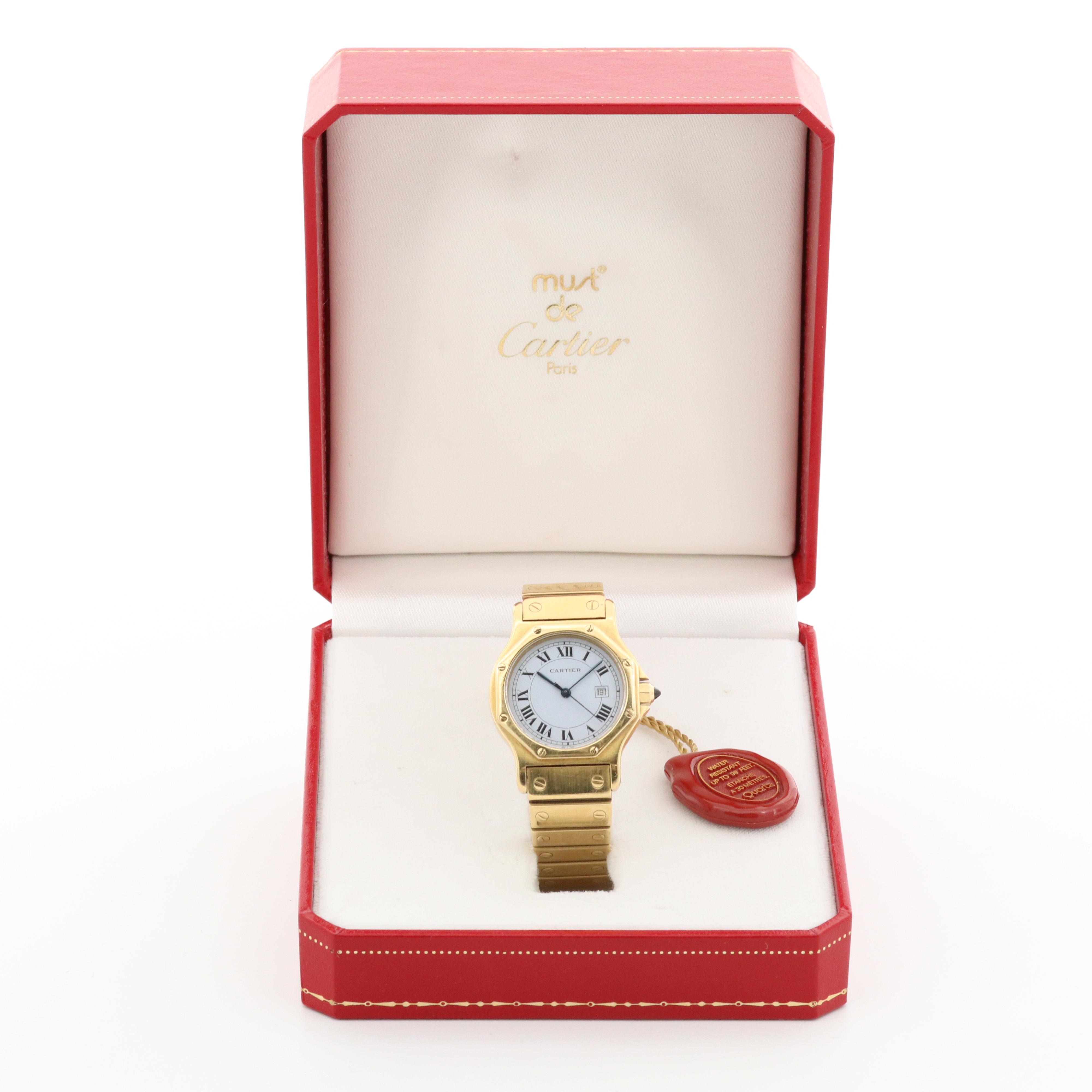 Cartier Santos Octagon 18K Yellow Gold Automatic Watch