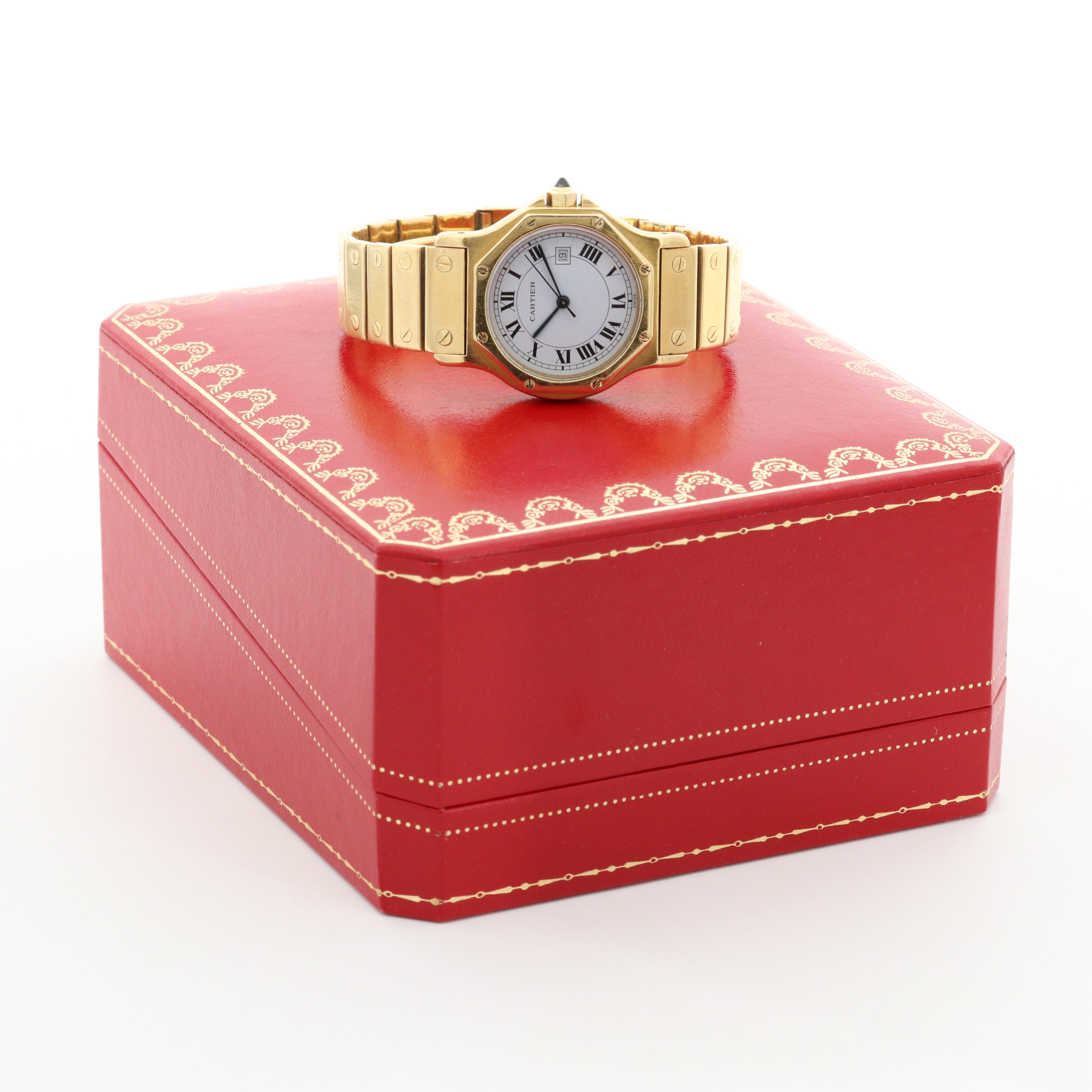 Cartier Santos Octagon 18K Yellow Gold Automatic Watch