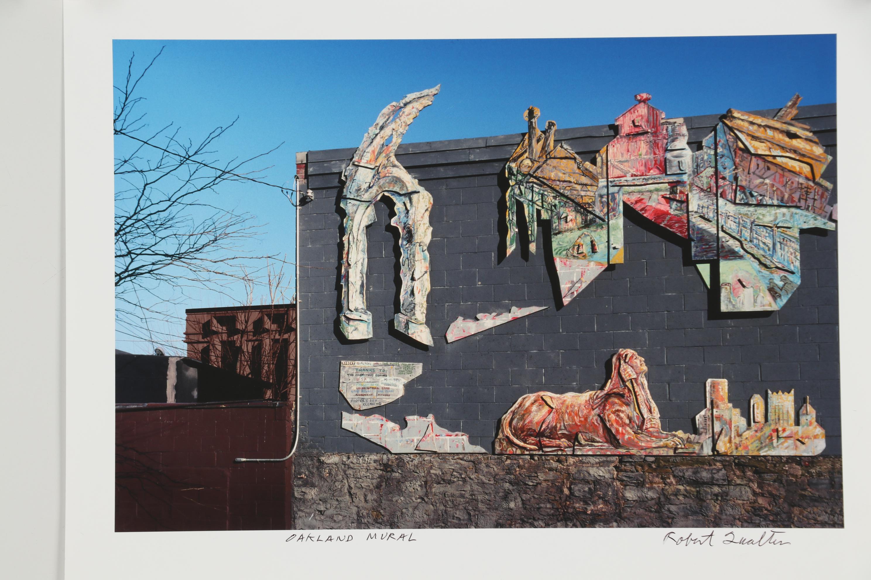 Signed Chromogenic Photograph of Robert Qualter's "Oakland Mural"