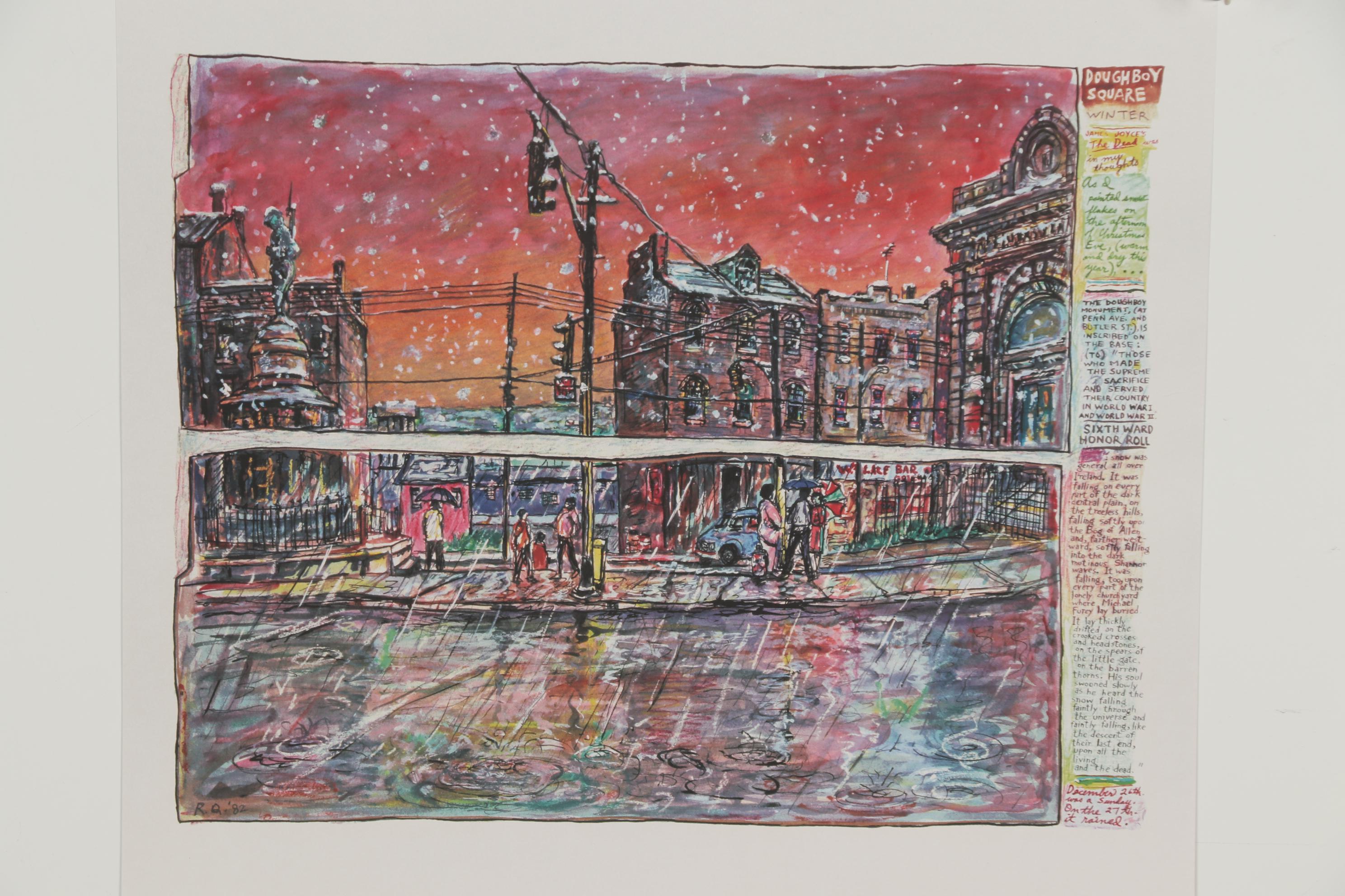 Pittsburgh Center for the Arts Exhibition Poster for "Robert Qualters: A Life"