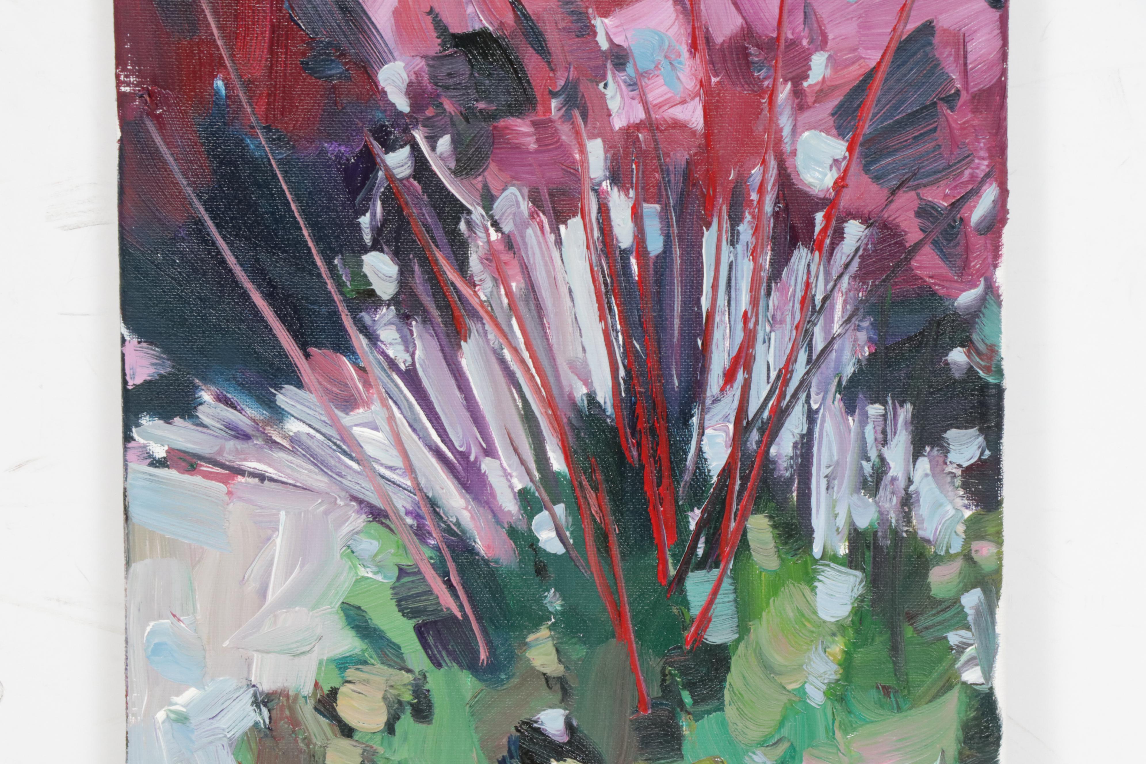 Jose Trujillo Oil Painting "Potted Plants"