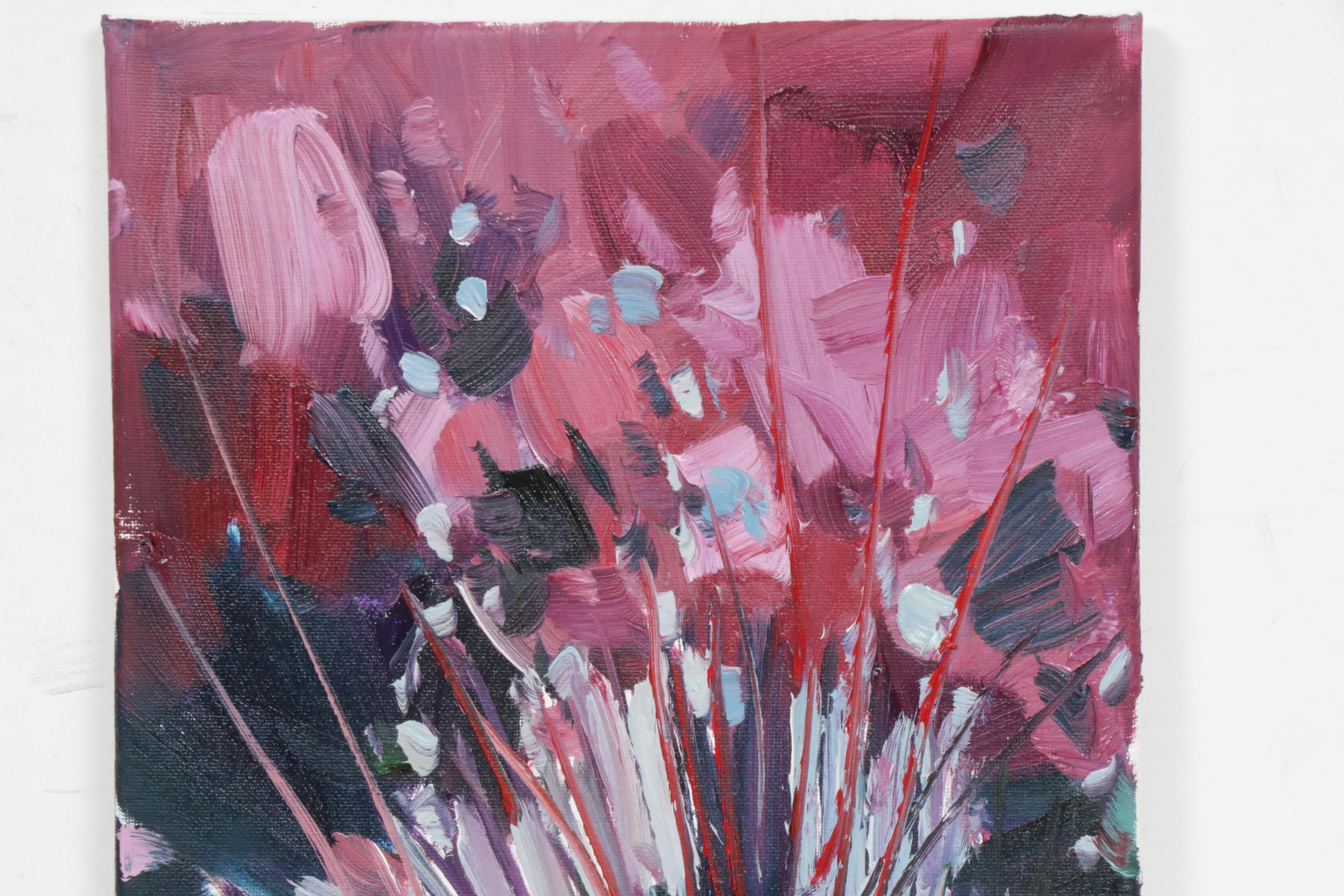 Jose Trujillo Oil Painting "Potted Plants"