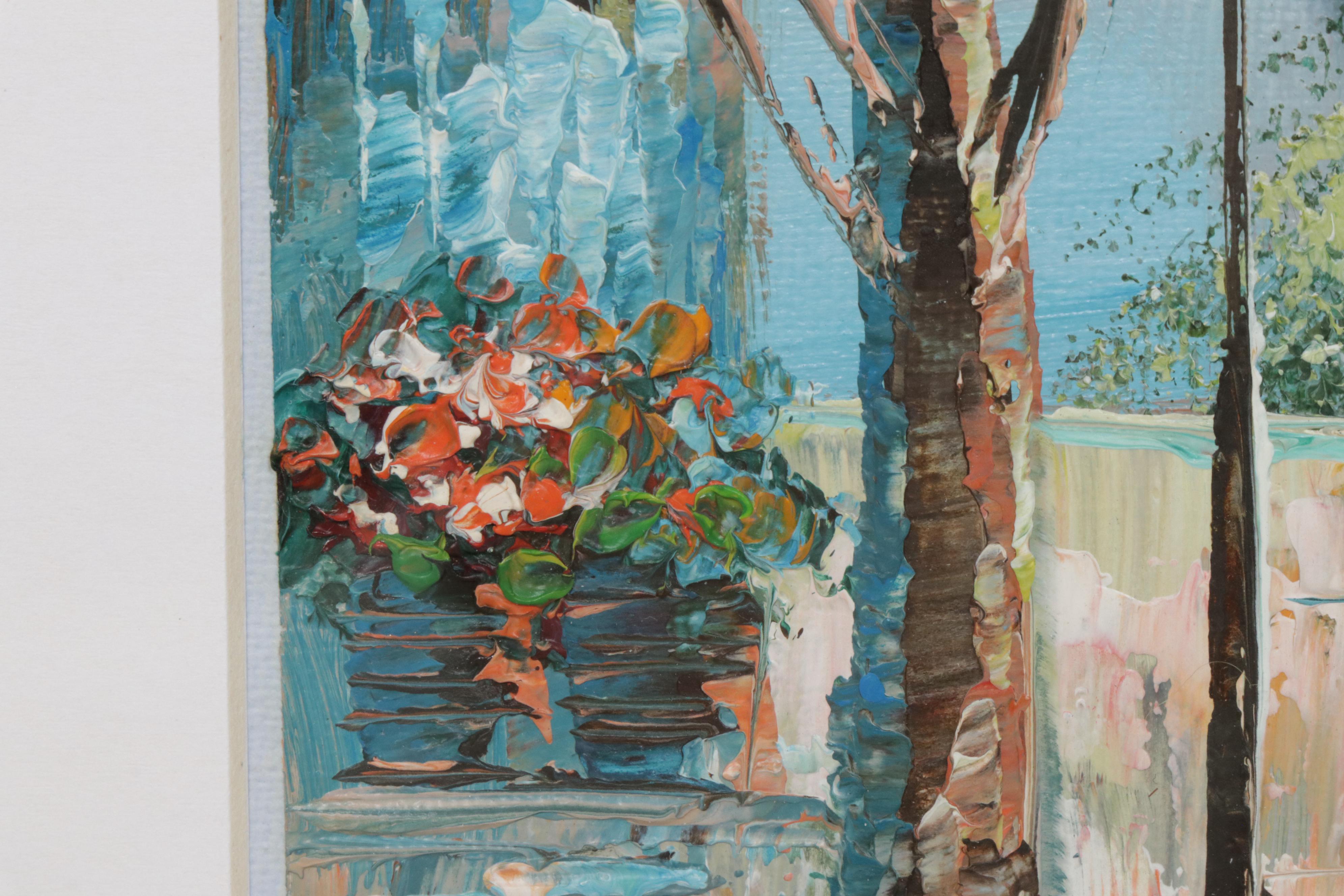 T. Carson Parisian Scene Oil Painting