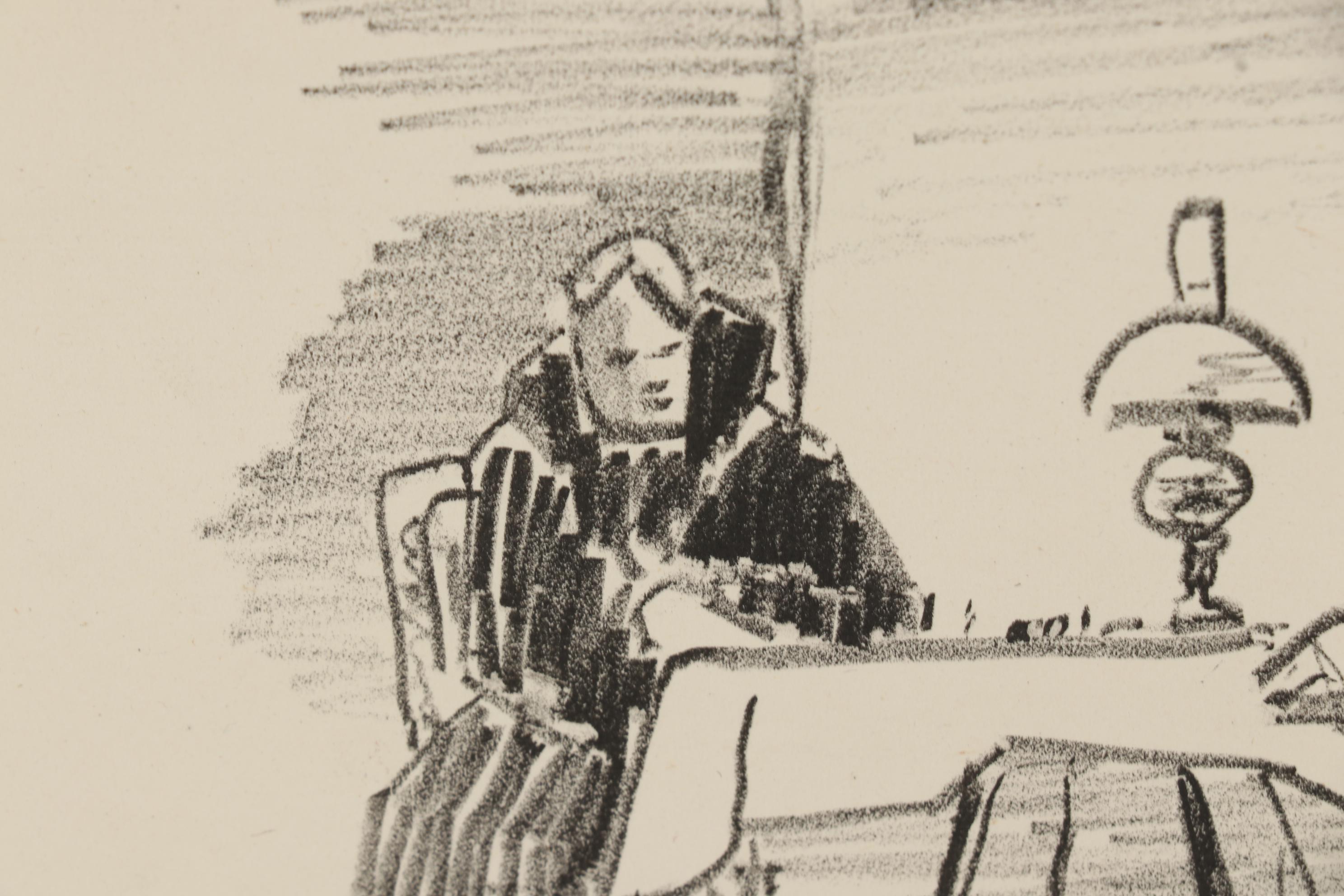 Thomas Brownell Eldred Figural Lithographs "Lincoln Park"